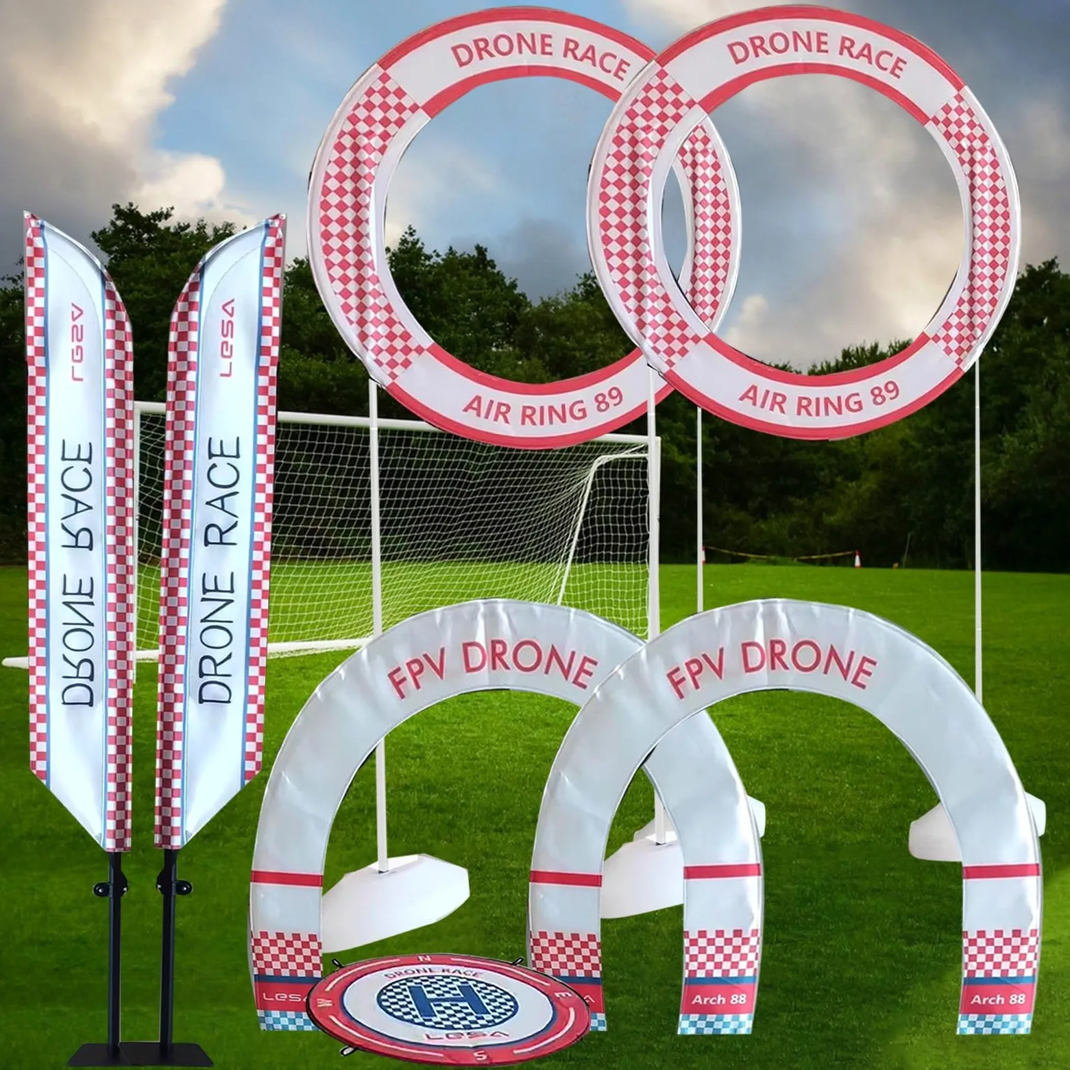Drone Racing - Kit per allenamento ad ostacoli per interni ed esterni, ideale per allenamento in campionato e attrezzature aeronautiche da gioco in casa
