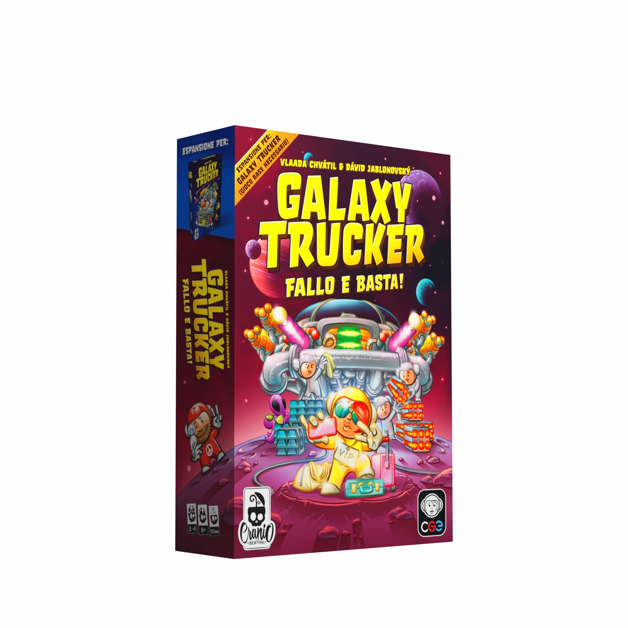 Cranio Creations - Galaxy Trucker, Fallo e Basta! - Allacciate Le Cinture Per Nuove Avventure! - 2-4 Giocatori, 30 Min - Gioco Family - Età 8+ - Espansione - Edizione in Lingua Italiana