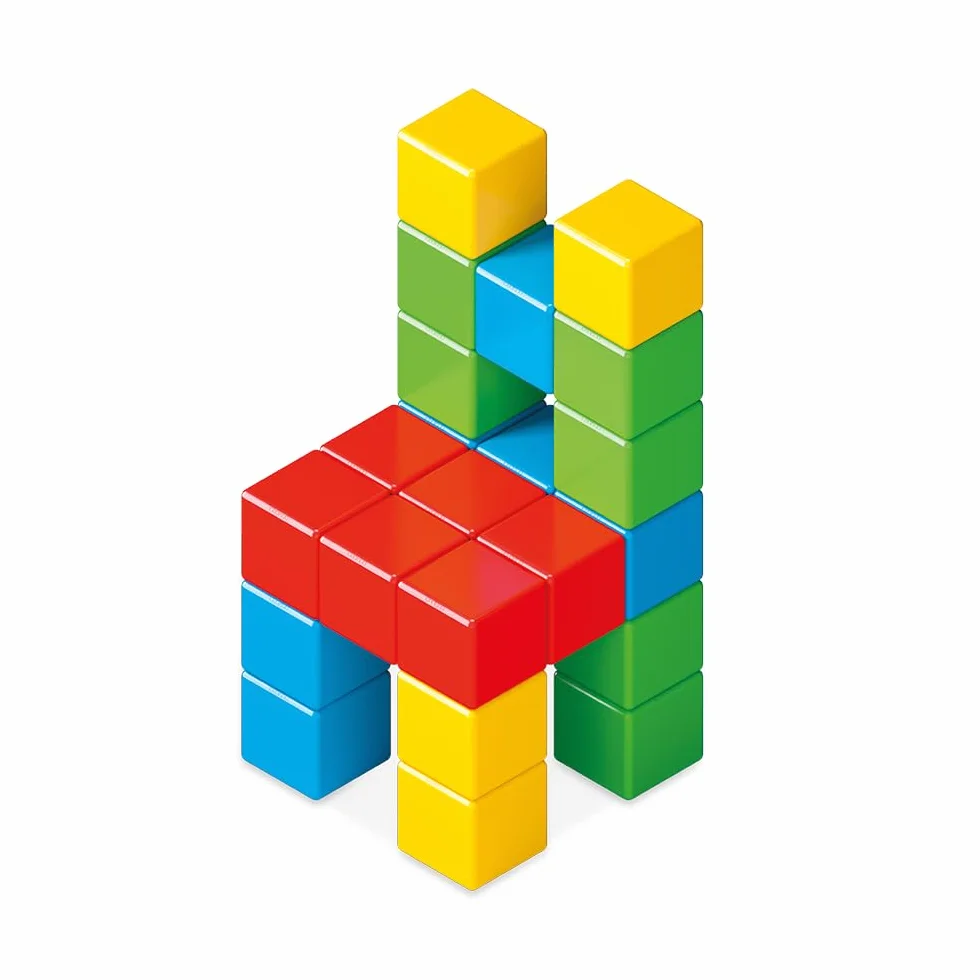 GEOMAG Magicube Full Color Gioco di Costruzione Magnetico Bambino, Regalo bimbo bimba 1 2 3 4 5 6 anni, 100% plastica riciclata, educativo montessori, cubi magnetici, costruzioni magnetiche