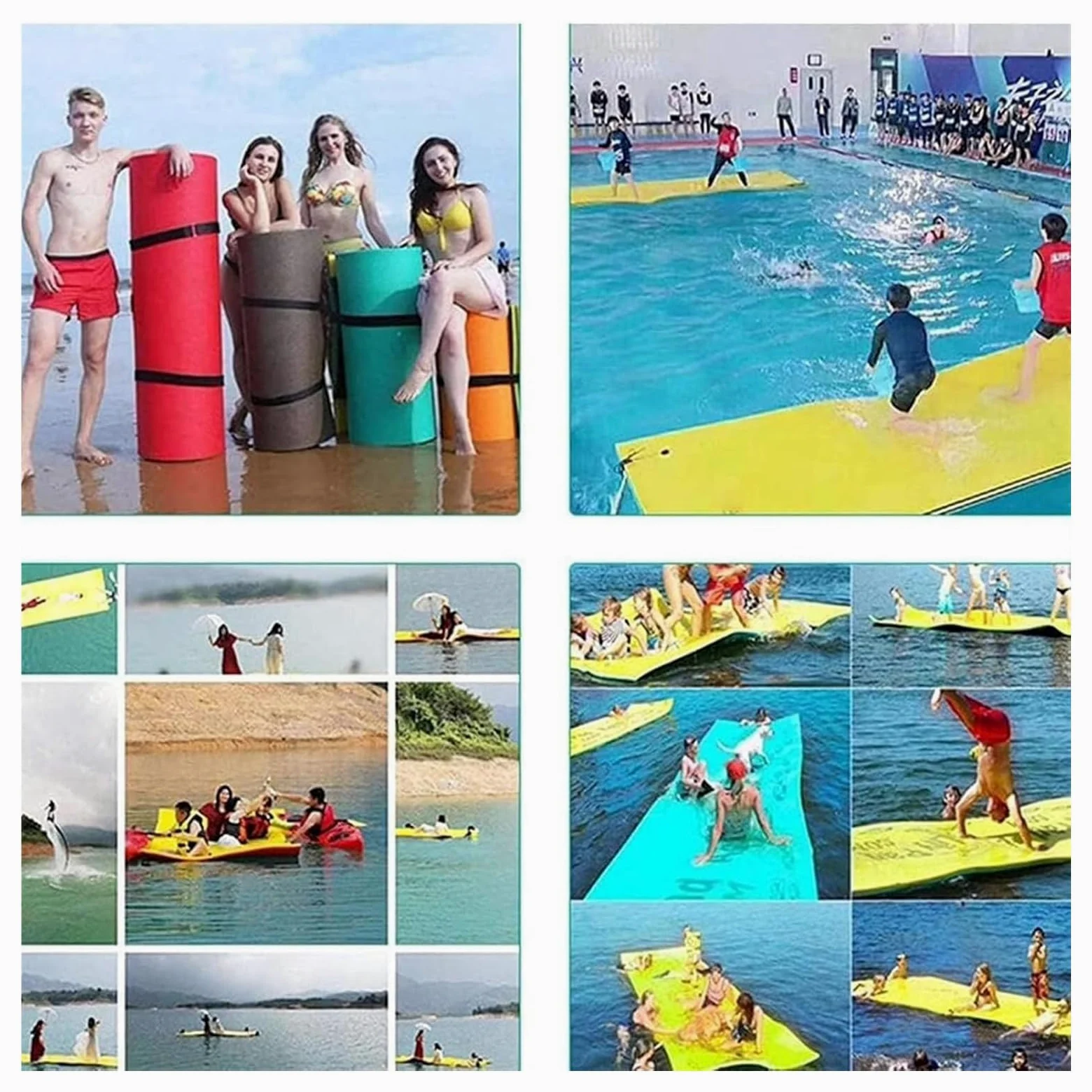 Tappetino Galleggiante per Acqua, Materassino Galleggiante in Schiuma for Il Nuoto, for Lago, Piscina e Mare, attività acquatiche all'aperto for Adulti(2.7m x 1.8m x 3.3cm)