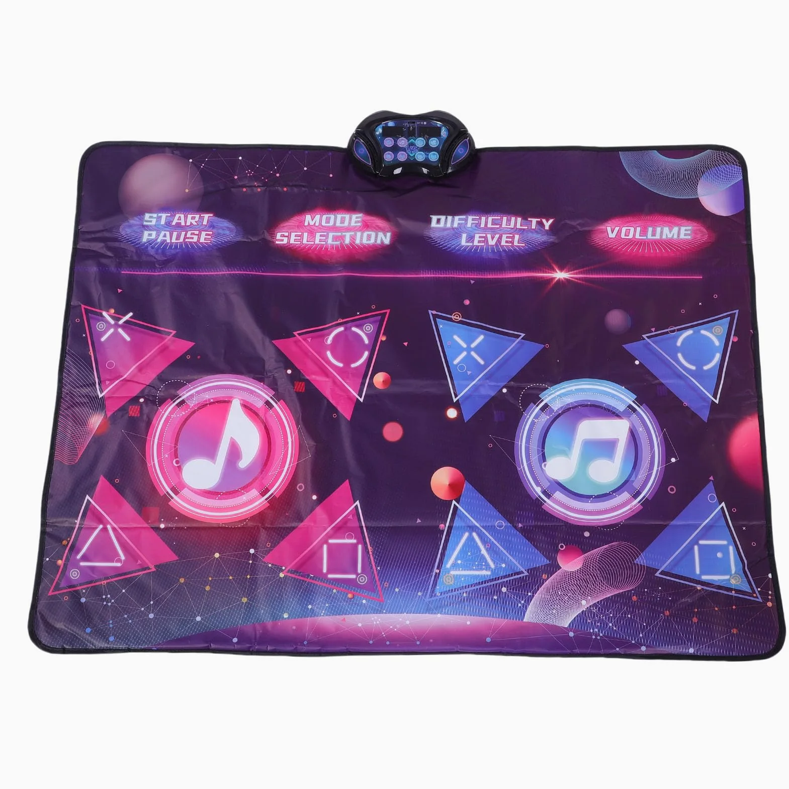 Tappetino da Ballo Elettronico per Bambini con 8 modalità di Gioco, Tessuto e ABS, Tappetino Musicale Interattivo per 2 Giocatori, Divertimento Indoor Portatile per Neonati e Bambini