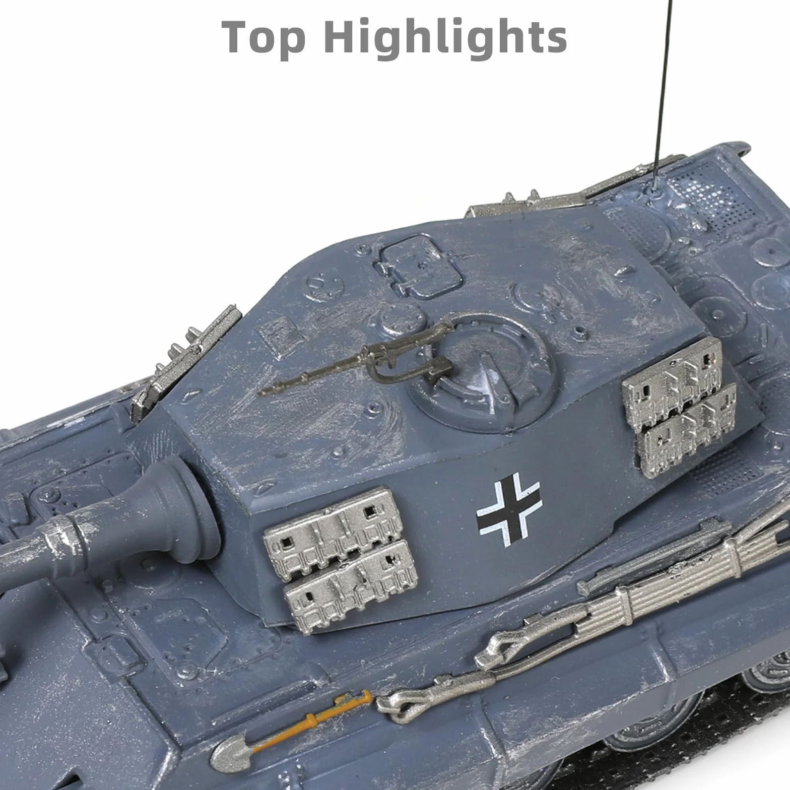 NUOTIE Modello di carro armato militare in scala 1:72, metallo in lega pressofuso, Tiger II Berlino 1945, veicolo militare, carro armato Mini 1945