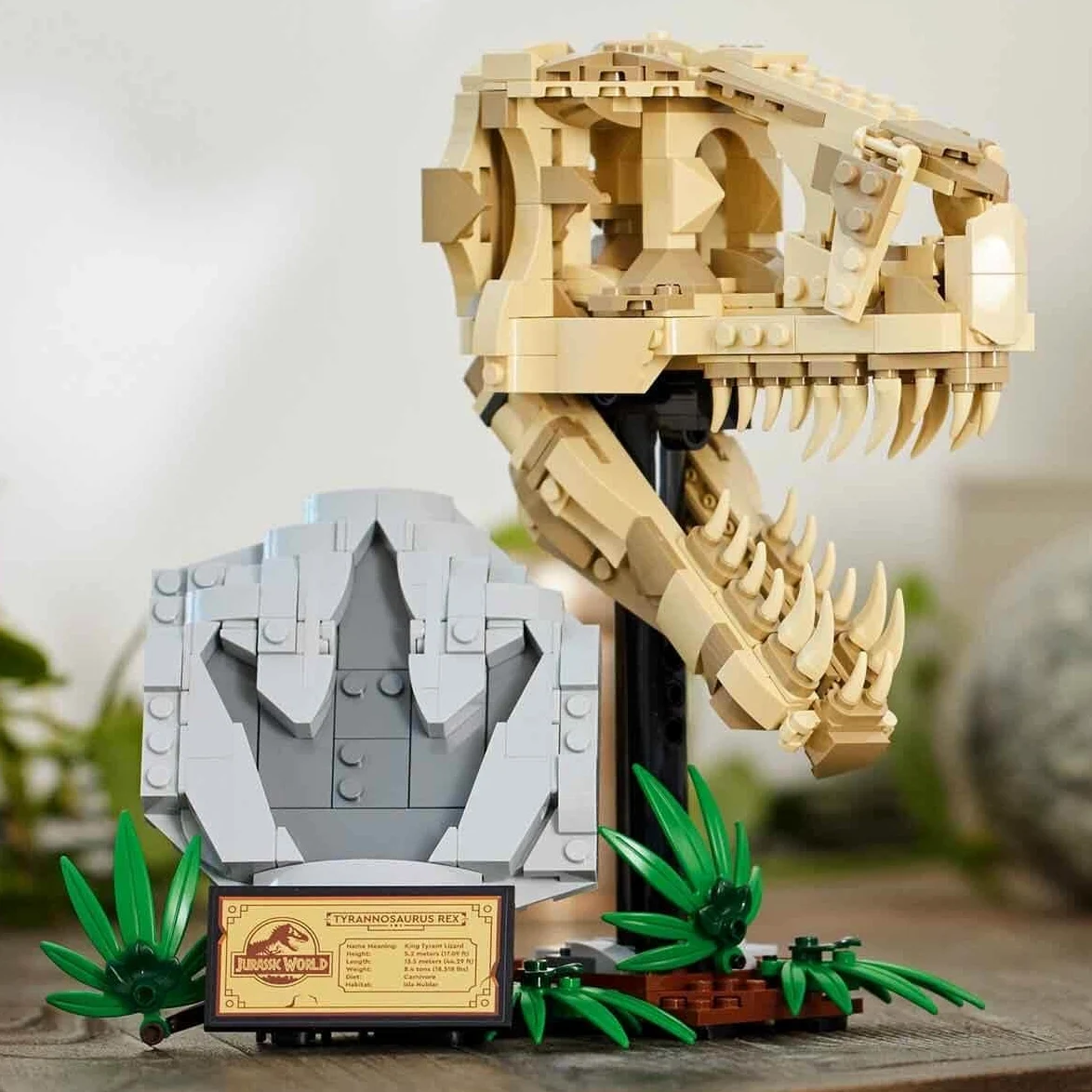 LEGO Jurassic World Fossili di Dinosauro: Teschio di T. Rex Giocattolo, Giochi per Bambini e Bambine da 9 Anni in su Appassionati di Modelli di Dinosauri da Costruire, Kit con Fossile con Ossa 76964