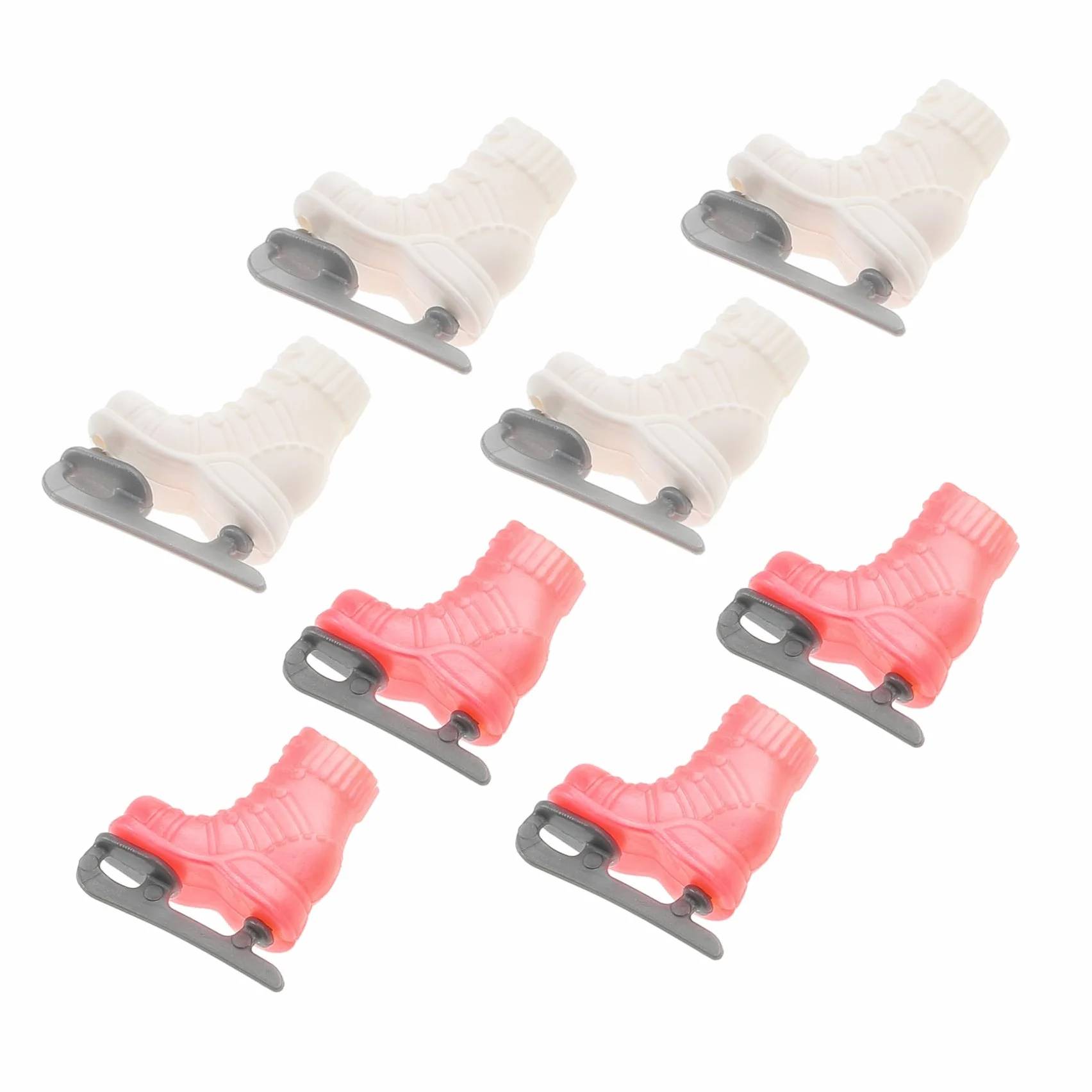 YARNOW Pattini da ghiaccio in miniatura per bambole 4 paia di plastica accessori fai da te decorazioni fai da te giocattoli per ragazzi e ragazze decorazione domestica forniture per la fabbricazione