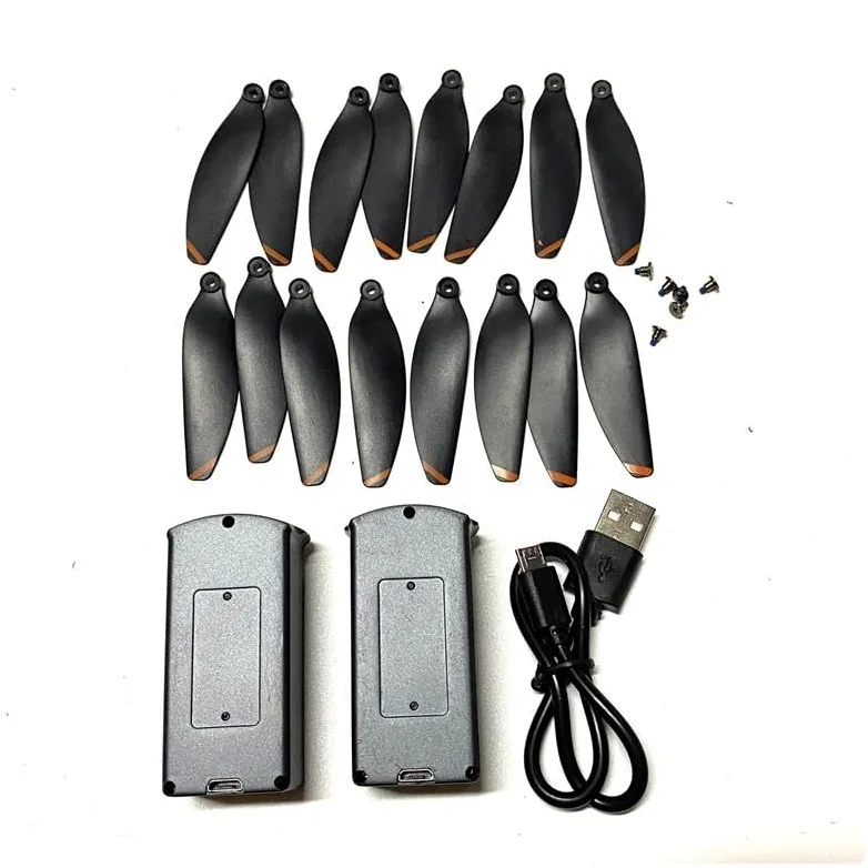 per LS-S6S Mini Drone LiPo Batteria 7.4V 1600mAh & Paddle per S5S Quadcopter Kit Parti di Ricambio (Nero)