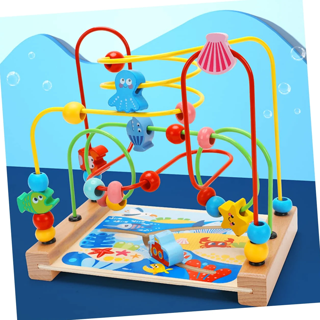 VANZACK Labirinto per Perline Bead Maze Roller in Legno 1 Pezzo | Giocattolo Educativo Precoce, Decorazioni Scuola, Compleanno e Festività