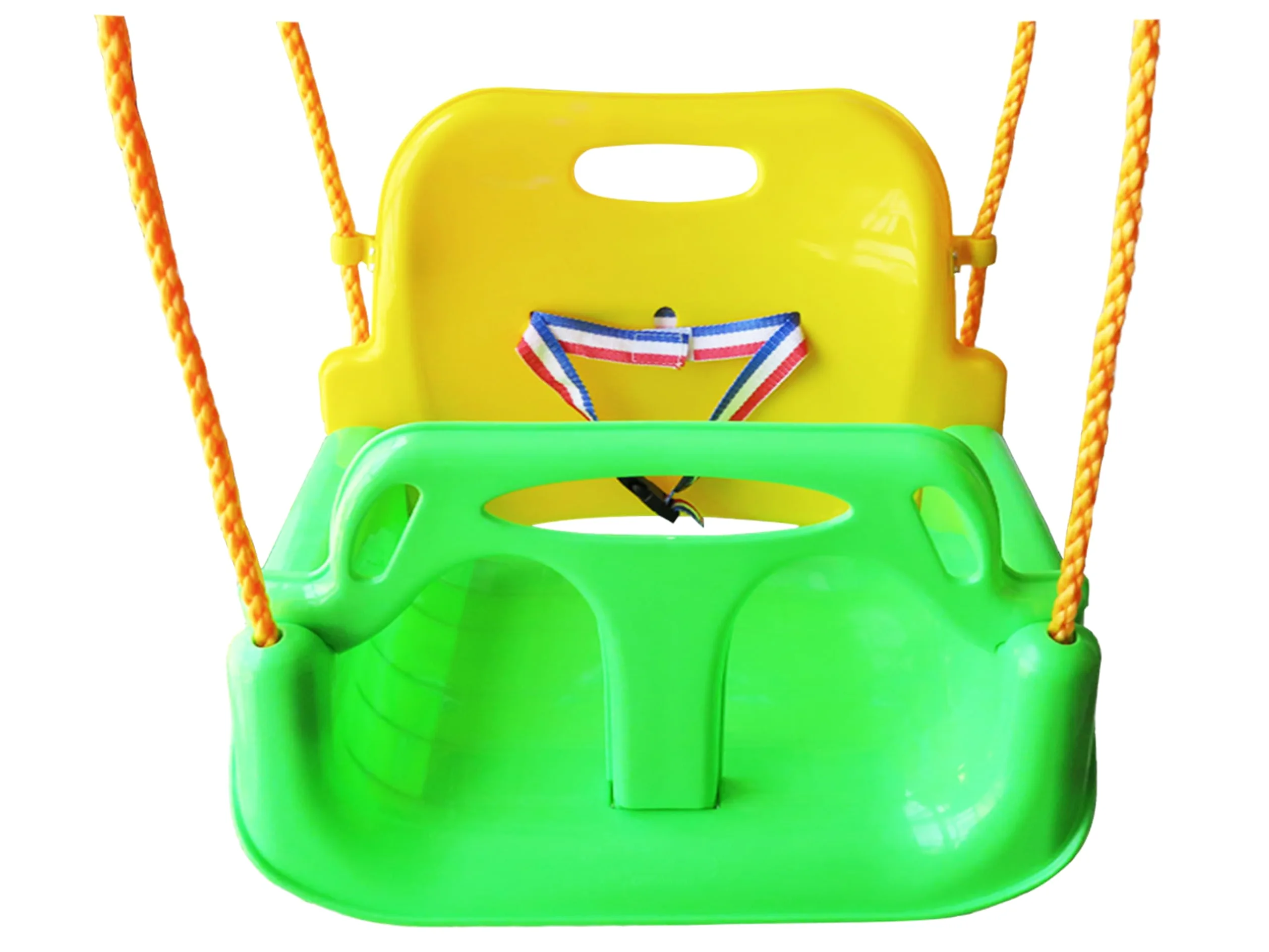 Altalena pieghevole 3 in 1 da neonato a adolescente versione di aggiornamento con moschettoni per giardino di casa, patio, giochi all'aperto (sedia verde + corrimano verde)