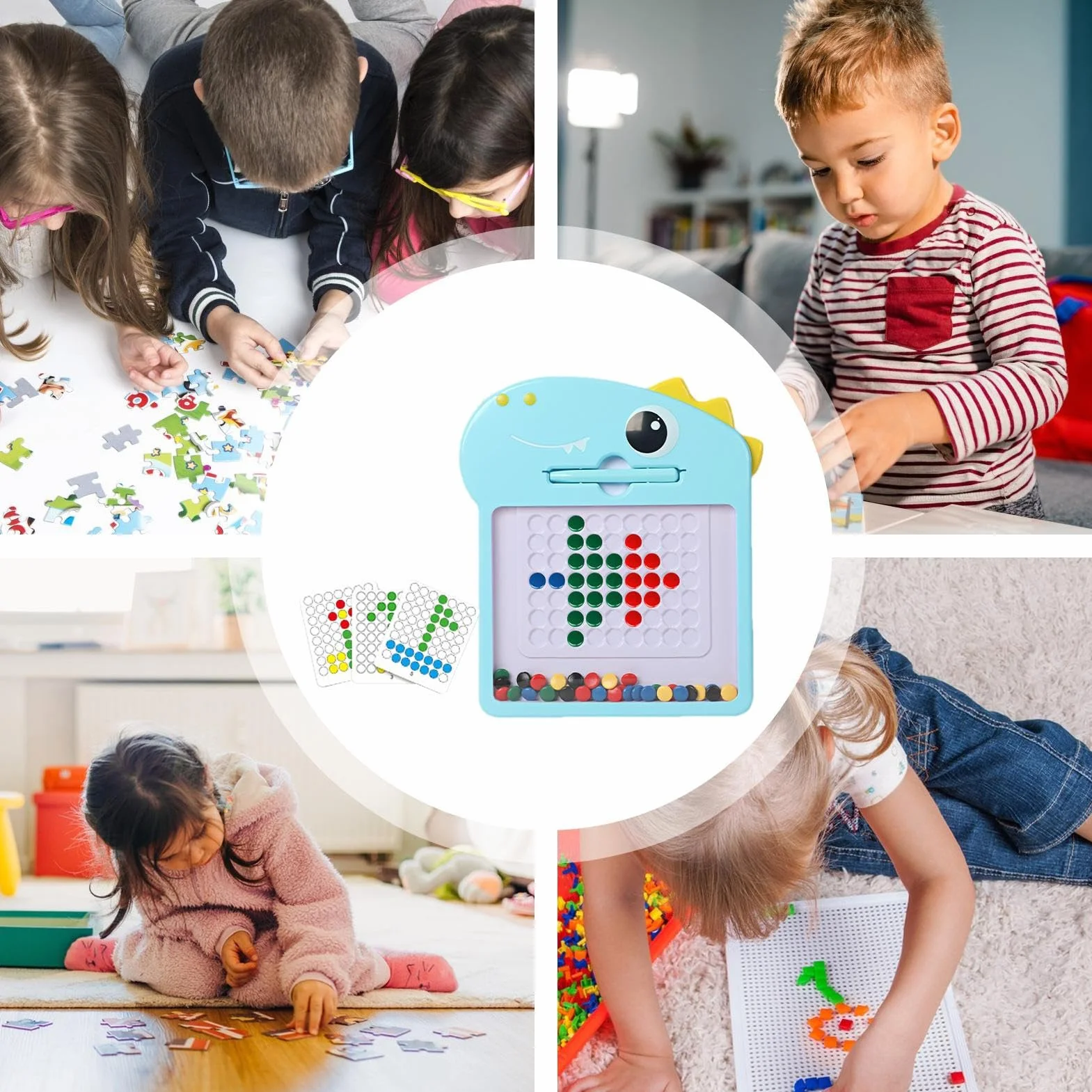 Scheda da scaratura magnetica - divertente cuscinetto da disegno magnetico con perline per bambini | Apprendimento precoce Doodle giocattolo per bambini di età compresa