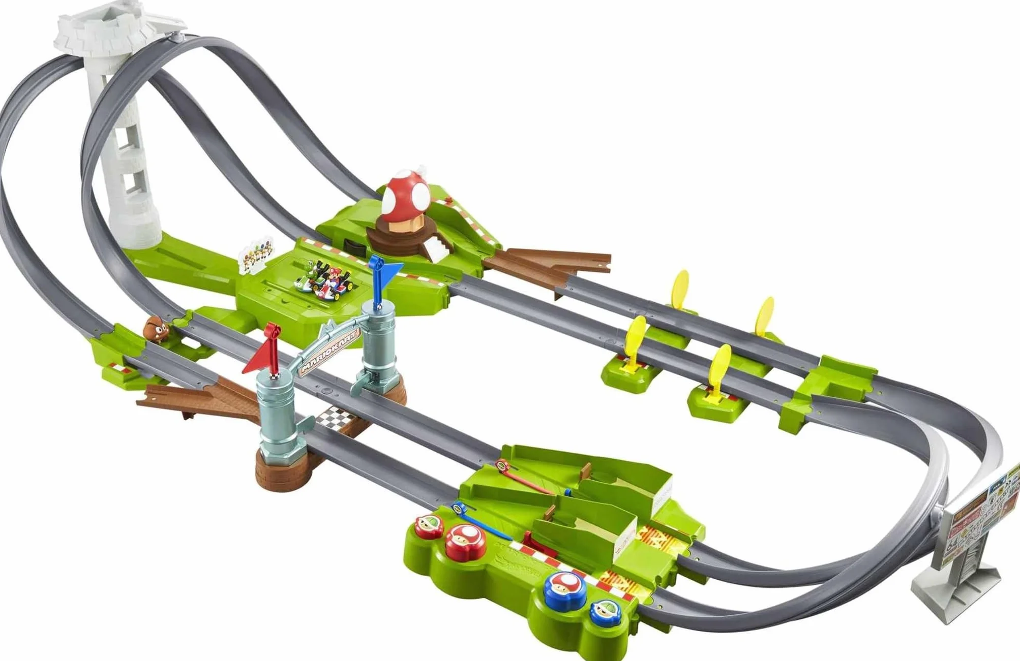 Hot Wheels - Playset Pista Circuito Mario Kart, Imballaggio Sostenibile, Giocattolo per Bambini 5+Anni, HFY15