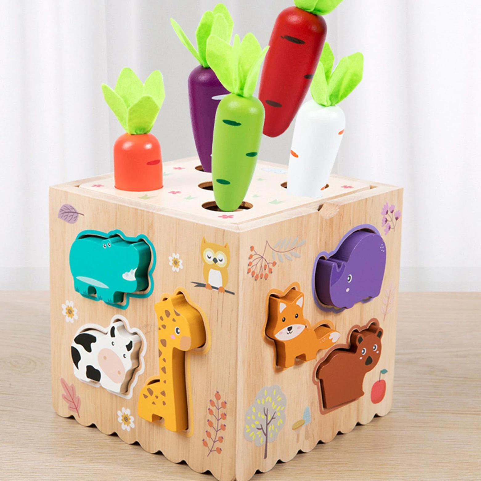 Giocattolo Cubo di attività in Legno Multifunzionale, Set Gioco Educativo Montessori con Martello