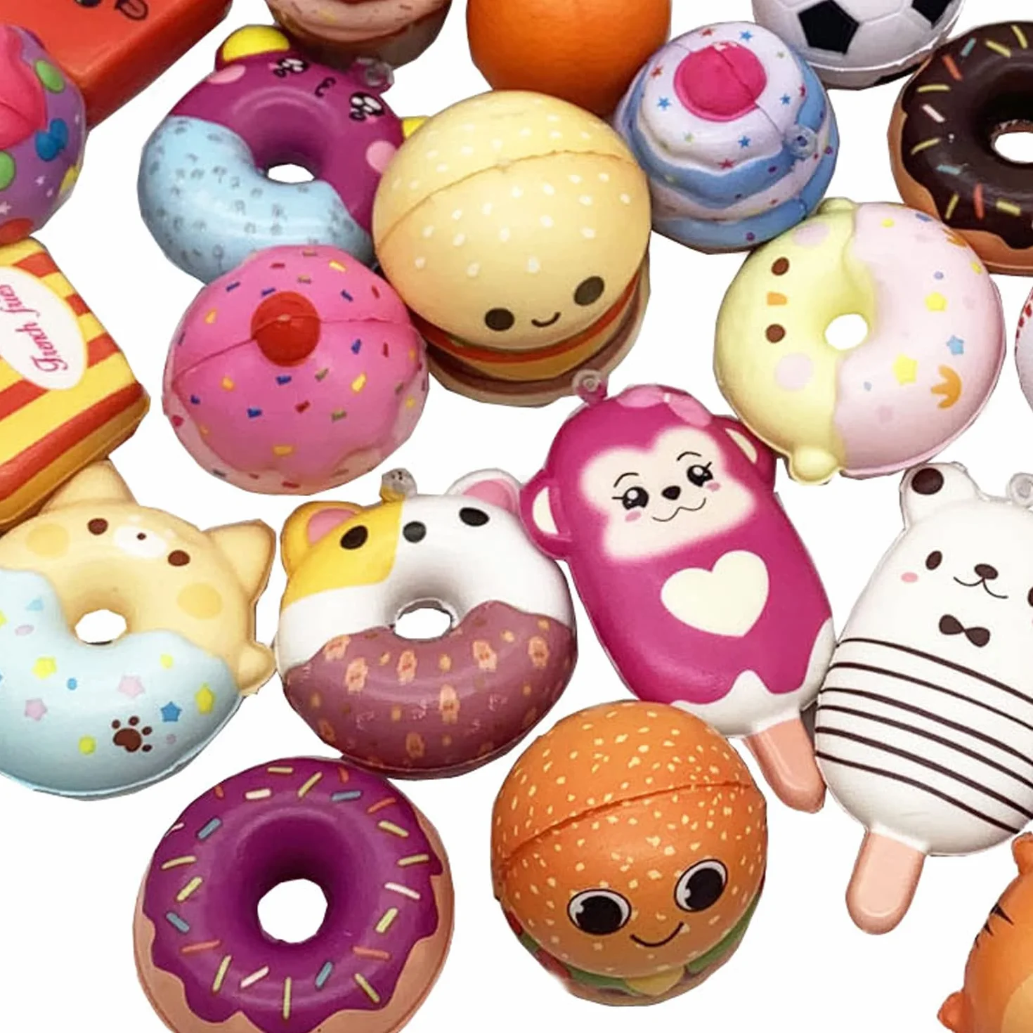 30 Assortiti Squishy Antistress Kawaii Giocattolo Stress Relief Slow Rising Gadget Ball