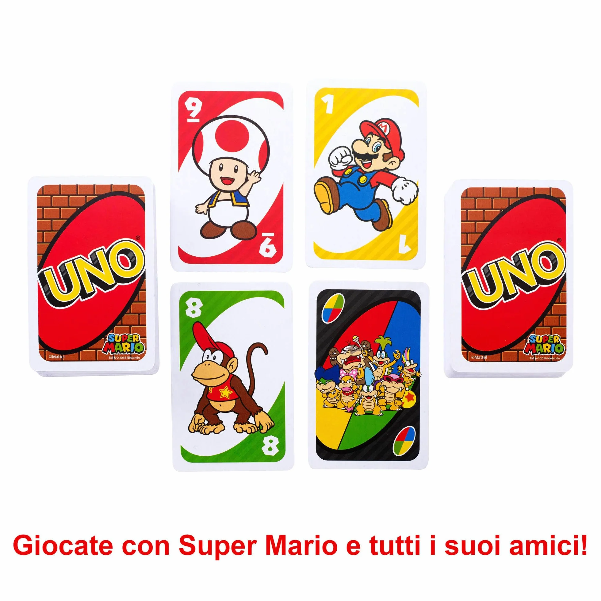 Mattel Games - UNO Versione Super Mario Bros, Gioco di Carte per Famiglie e Bambini 7+ Anni, DRD00