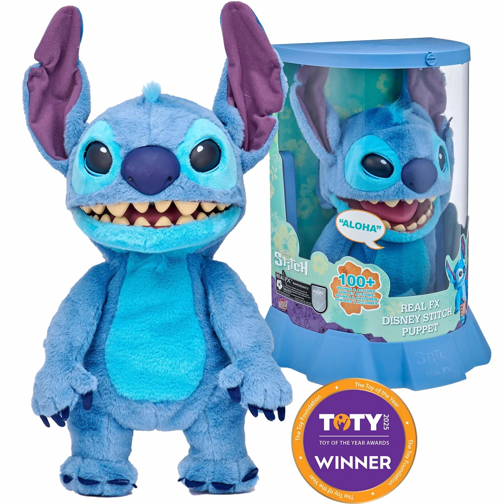 Disney Stitch Pupazzo Animatronico Peluche Real FX 100+ Azioni Suono 1a Edizione 6+