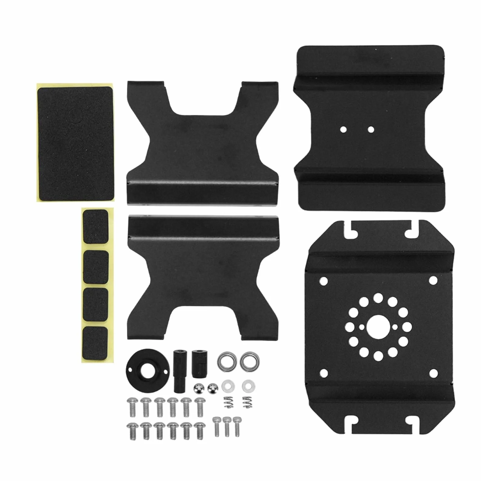 Supporto for auto RC in alluminio con supporto antiurto for cingolati RC 1/24 1/18 1/16 - Design regolabile e durevole(Black)