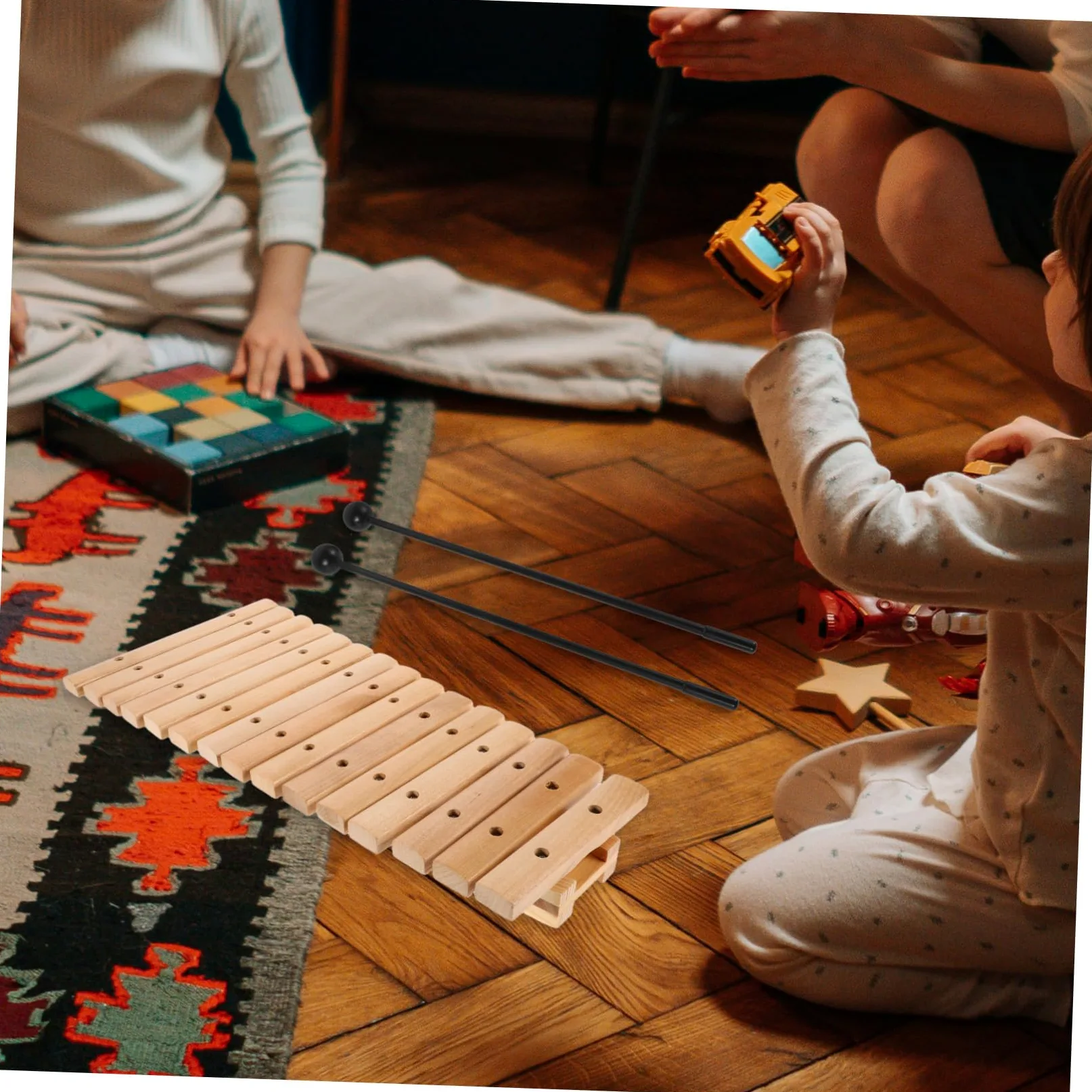 Xilofono in Legno 15 Note per Ragazzo Ragazza Strumento Musicale | Educazione Musicale e Sviluppo Sensoriale, Uso Casa e Scuola Materna, Include Battenti