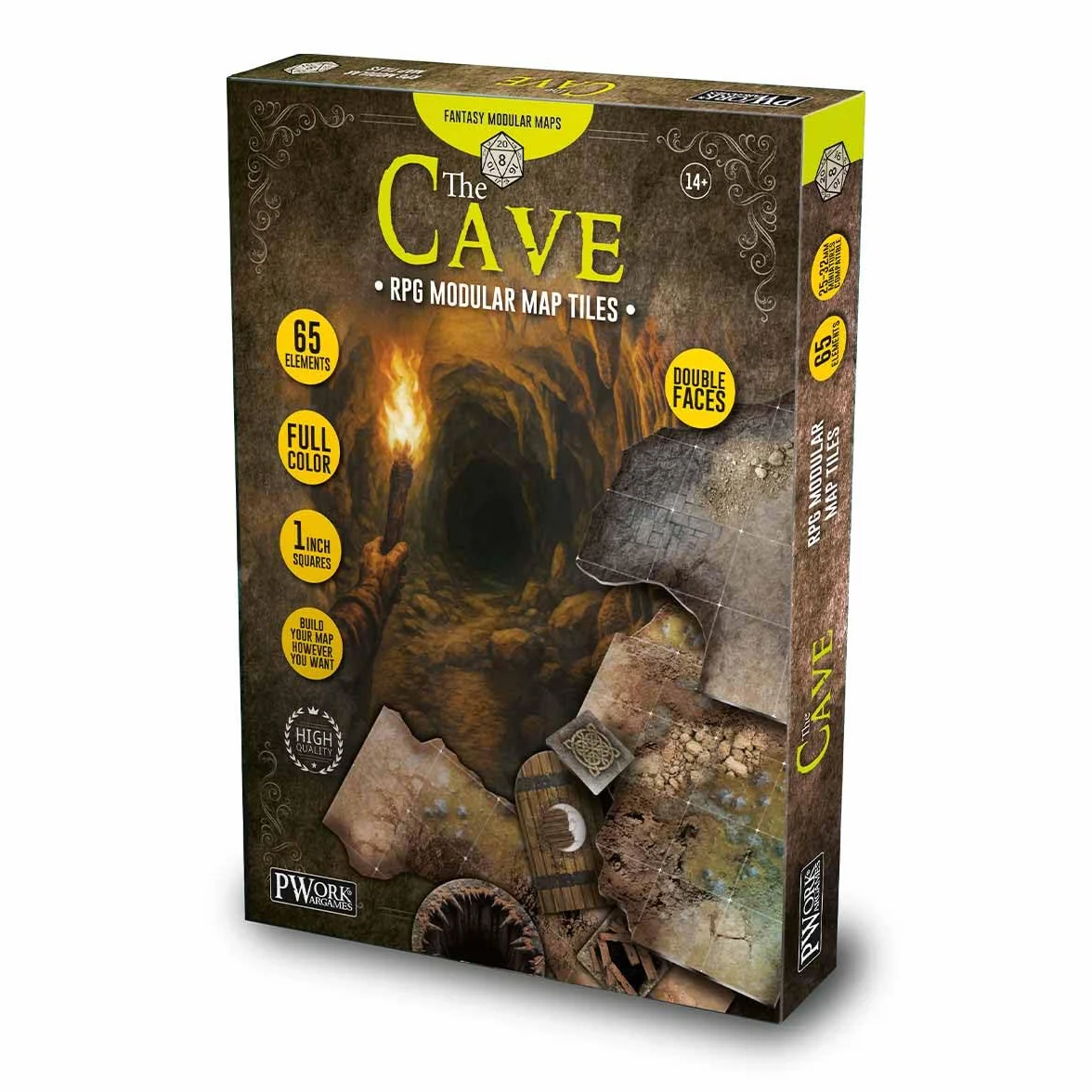 The Cave - RPG Modular Map Tiles - double face cardboard tiles