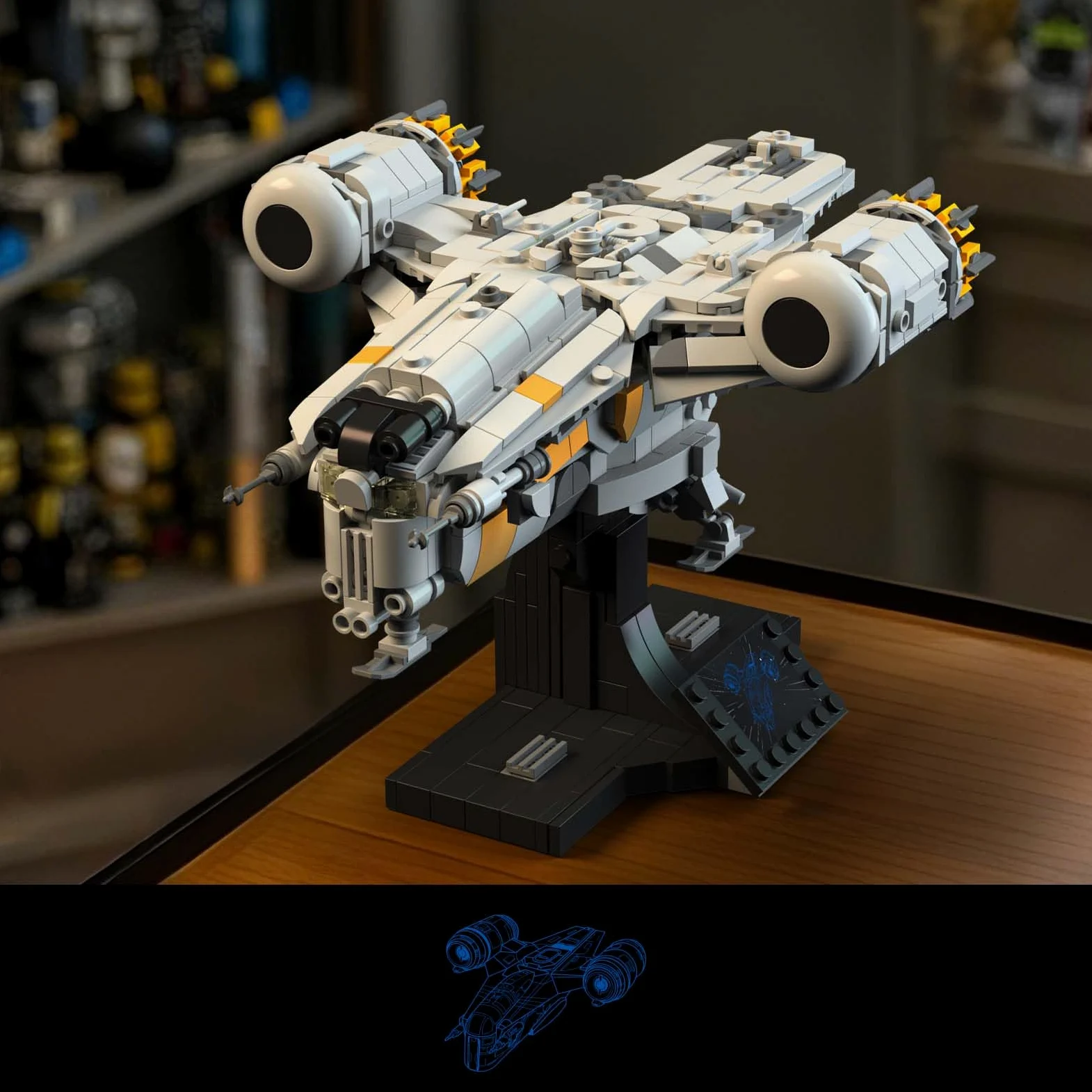 Givenni Star Ship - Set di blocchi da costruzione per adulti, serie Ultimate Collectors Star Ship Model Kit (777 pezzi)