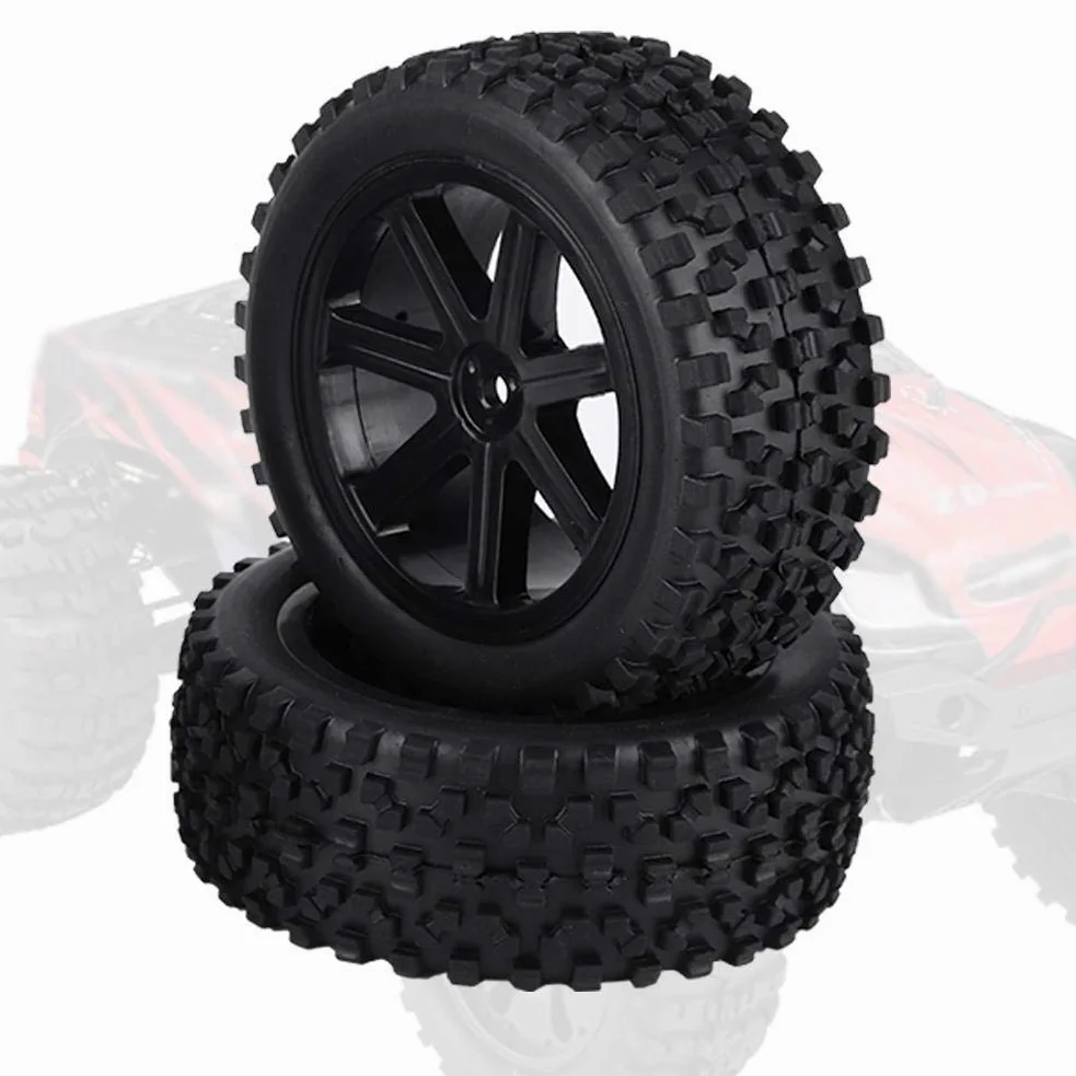 Dilwe 1/10 Pneumatici Fuoristrada,4pcs Pneumatici per Auto RC Gomma del Camion RC Accessorio per Ruote Gommate Ruote e Pneumatici per Veicoli RC Parti per 1/10 ZD Corsa Crawler