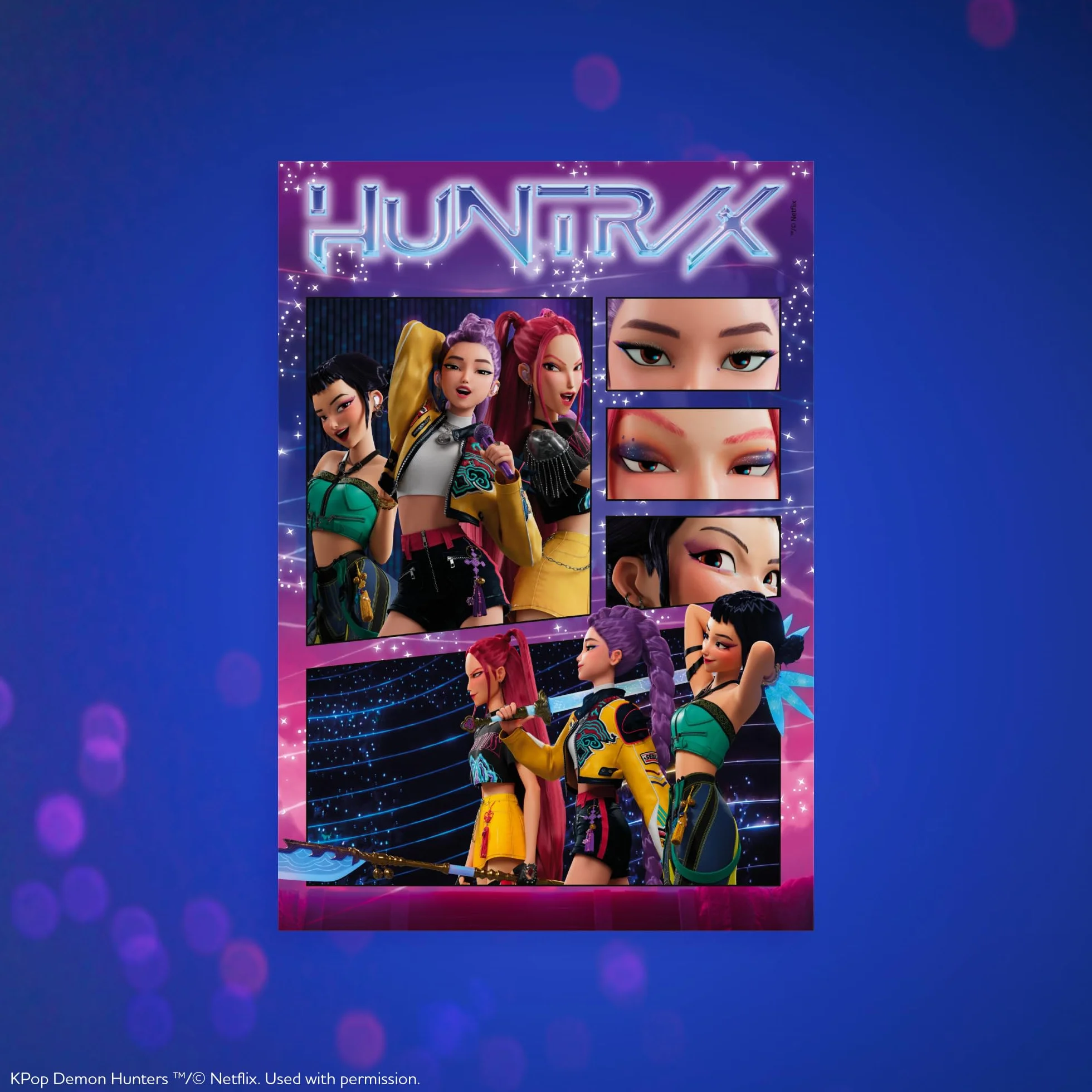 Clementoni Puzzle 1000 Pezzi per Adulti e Ragazzi, Illustrazione con Tema K-pop Demon Hunters, Idea Regalo, Made in Italy, 70x50 cm, Poster Incluso, 37125