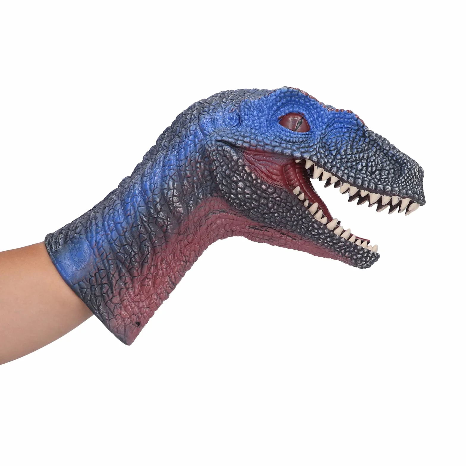 Burattino a Mano a Forma di Dinosauro, Giocattolo Interattivo in Morbida Gomma Atossica per Bambini