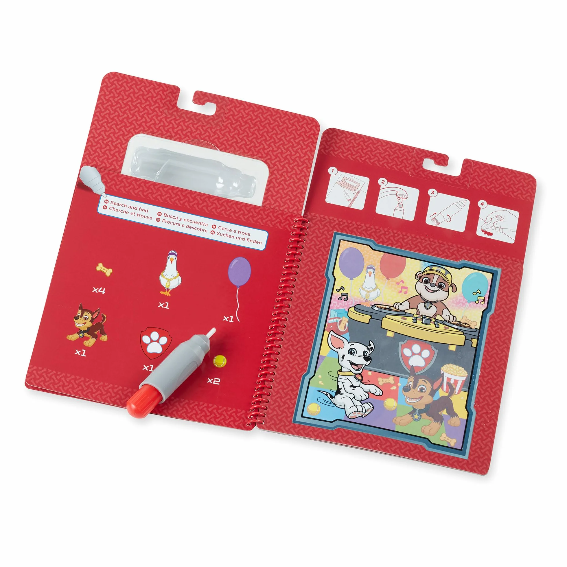 Melissa & Doug Water Wow! Paw Patrol Marshall Libro Magico da Colorare con Penna Magica, Album da Colorare con Pennarelli Ad Acqua, Giochi da Viaggio per Bambini 3-7 Anni