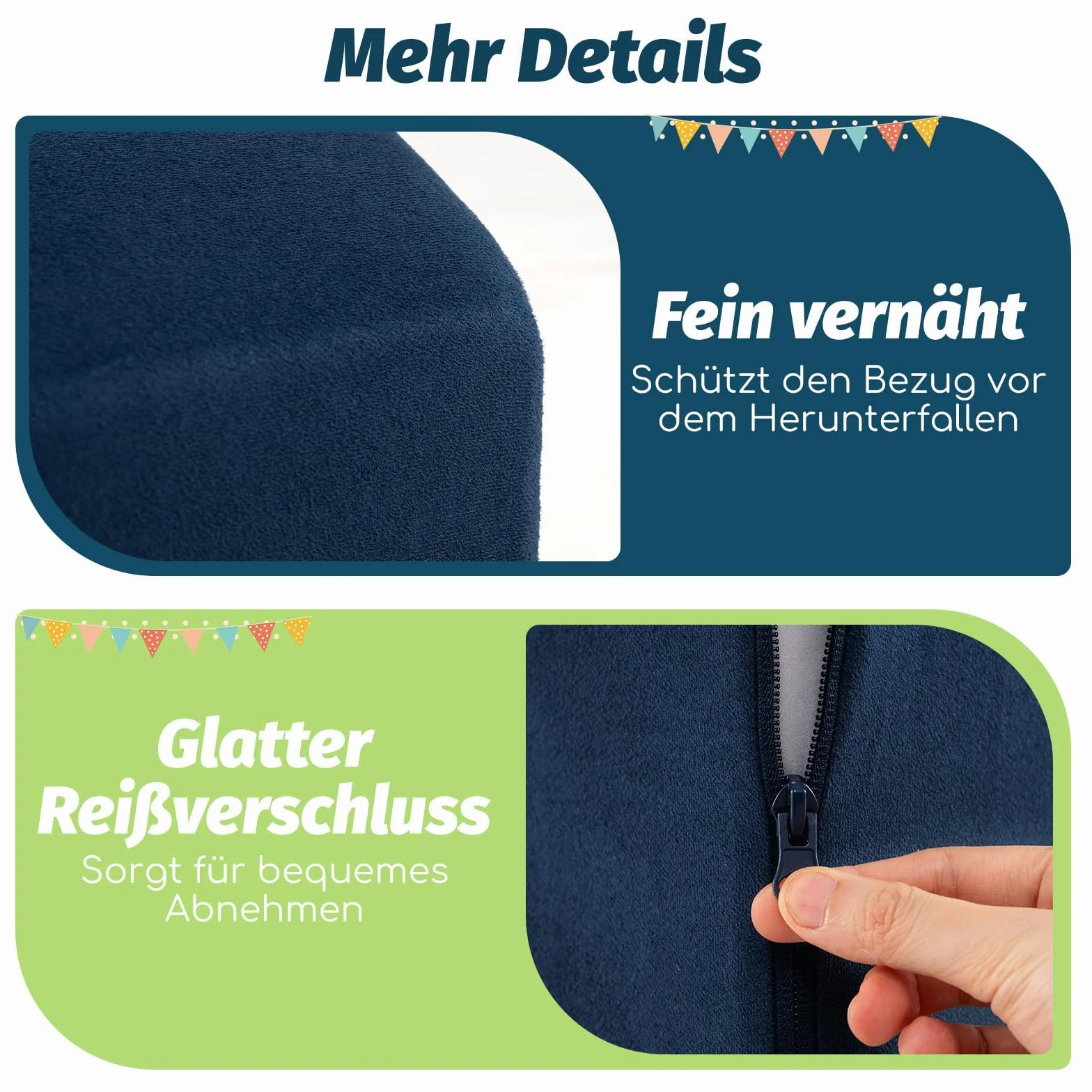 FANTASK 5 pezzi di mattoncini da costruzione grandi, blocchi da arrampicata soft, con vasca per palloni (blu navy), blu navy
