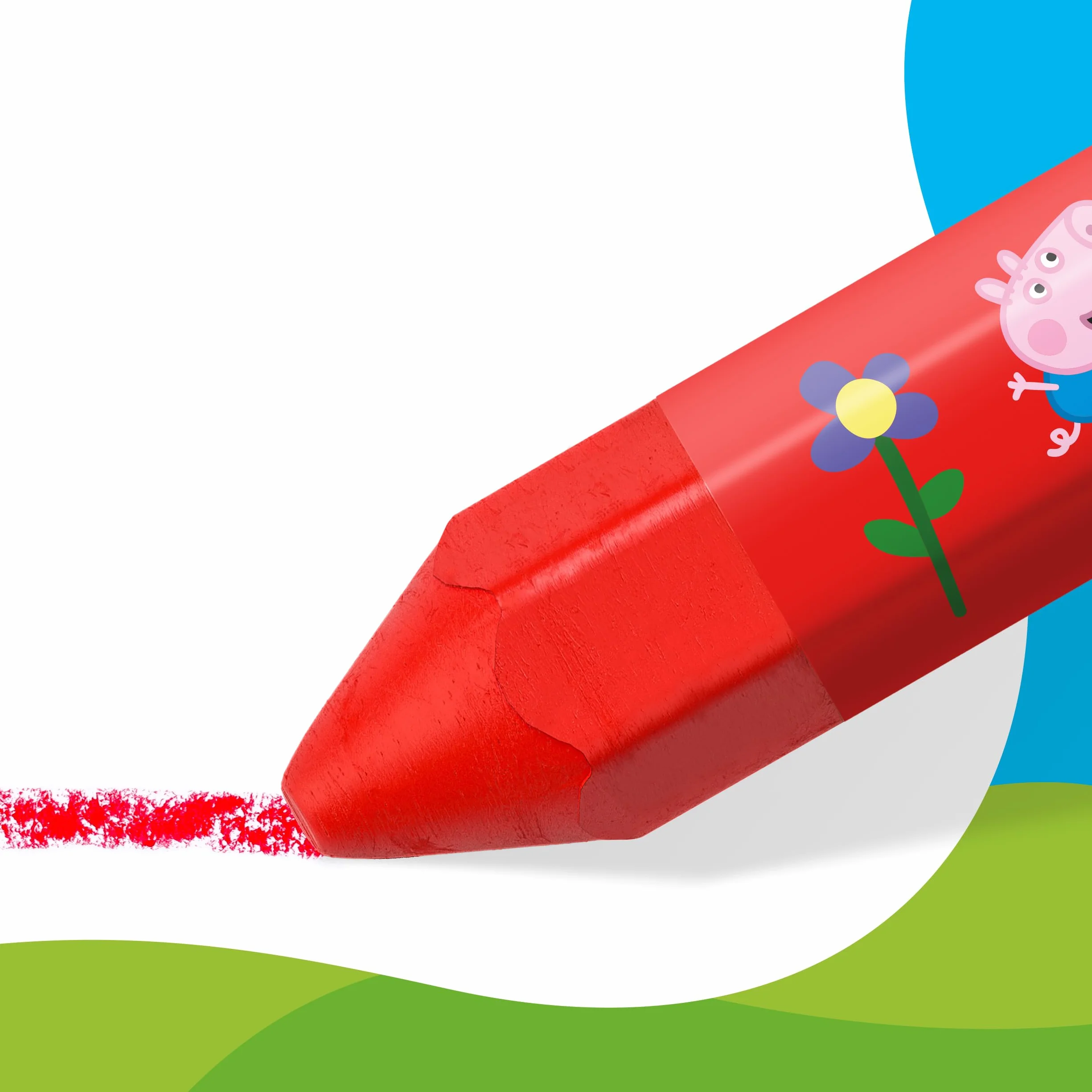 STAEDTLER Noris junior pastelli a cera Peppa Pig set da 6 – pastelli spessi per colorare grandi superfici e tecniche creative – per le piccole mani