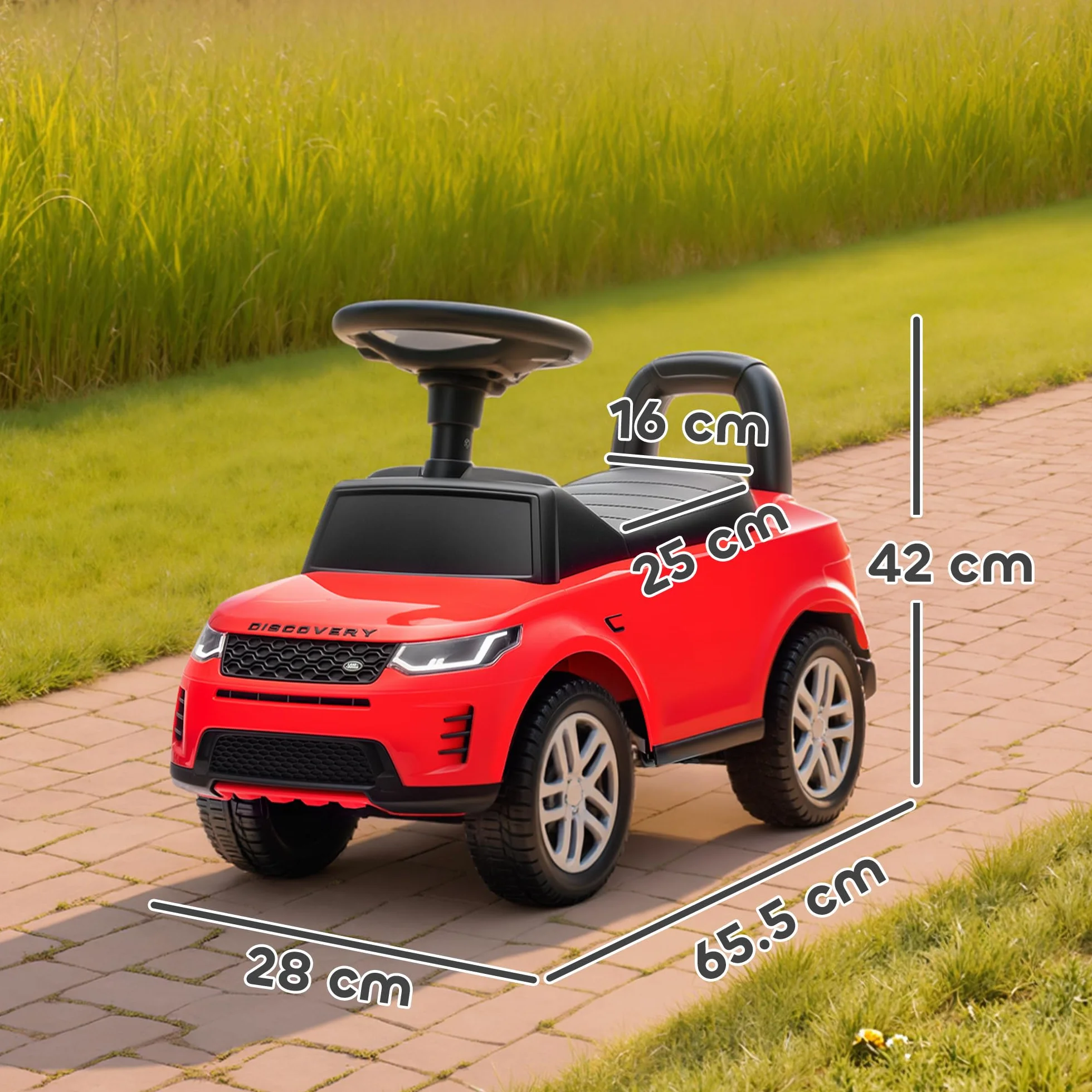 AIYAPLAY Land Rover Discovery Macchina Primi Passi Bambini 65.5x28x42 cm Rosso