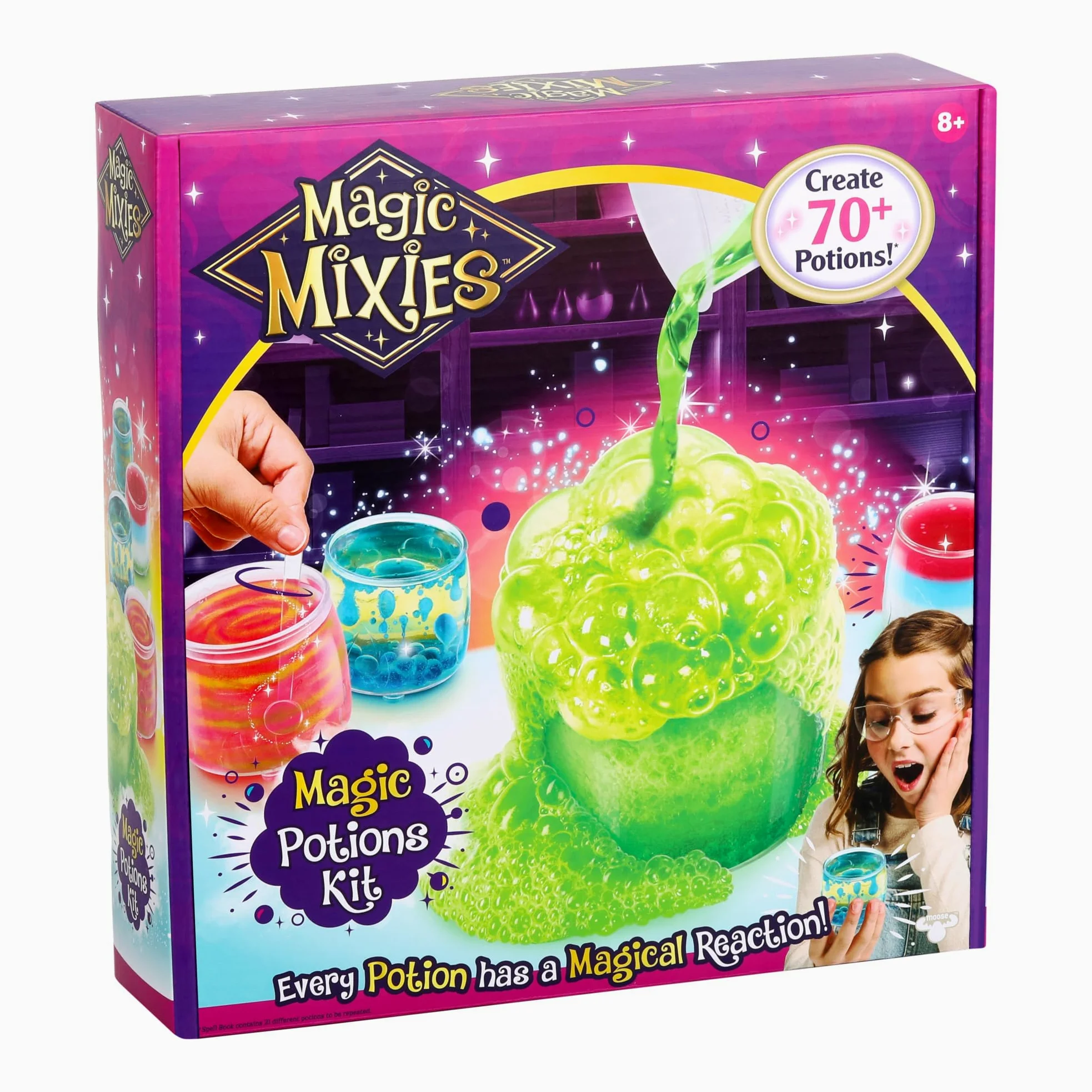 Magic Mixies Kit di Pozioni Magiche - Usa il Libro Degli Incantesimi per Creare Oltre 70 Pozioni Che Frizzano, Bollono e Cambiano Forma