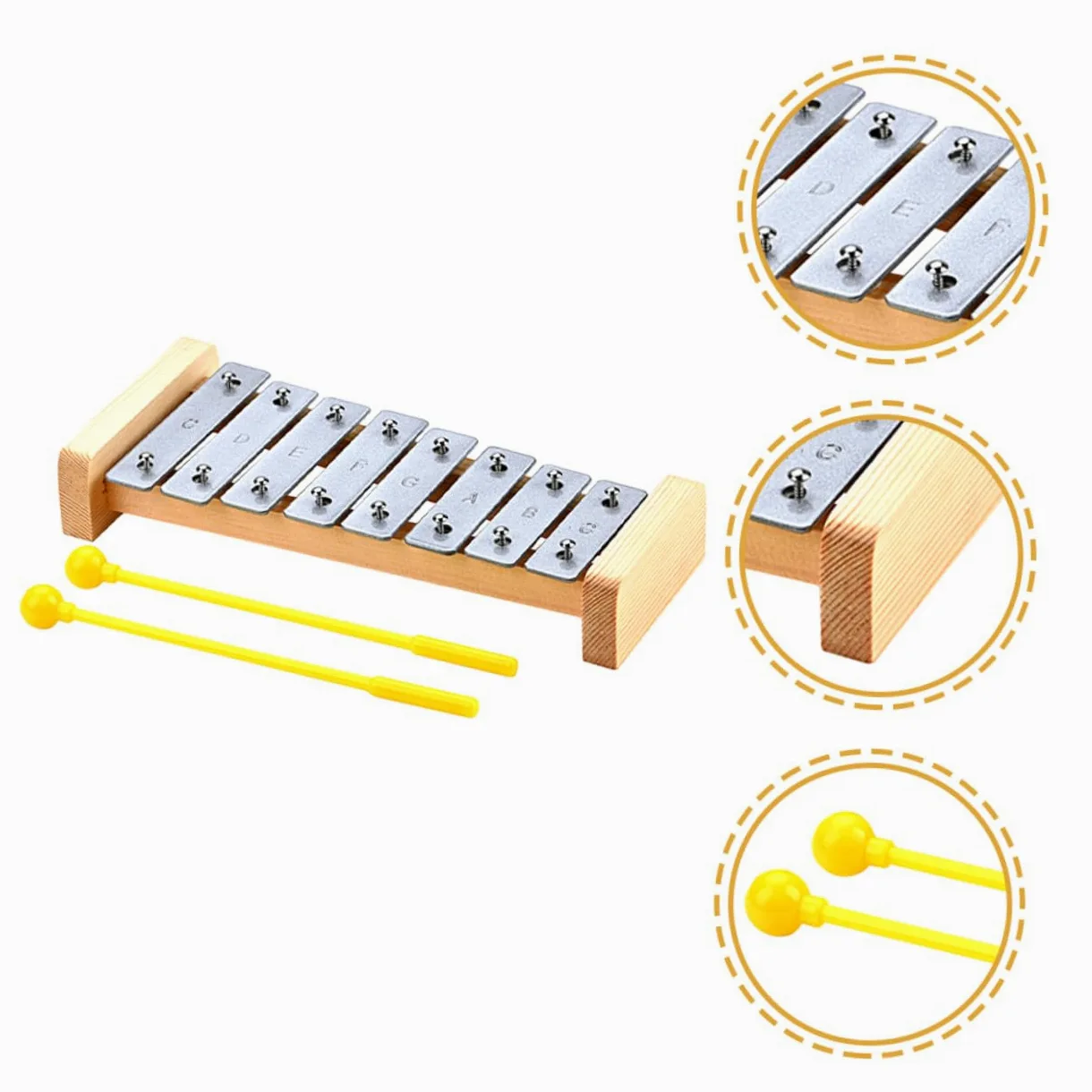 SUPVOX Xilofono Legno Ragazzo Ragazza Strumento Musicale per Ragazzo Ragazza Giocattolo Xilofono Percussioni per Piccoli