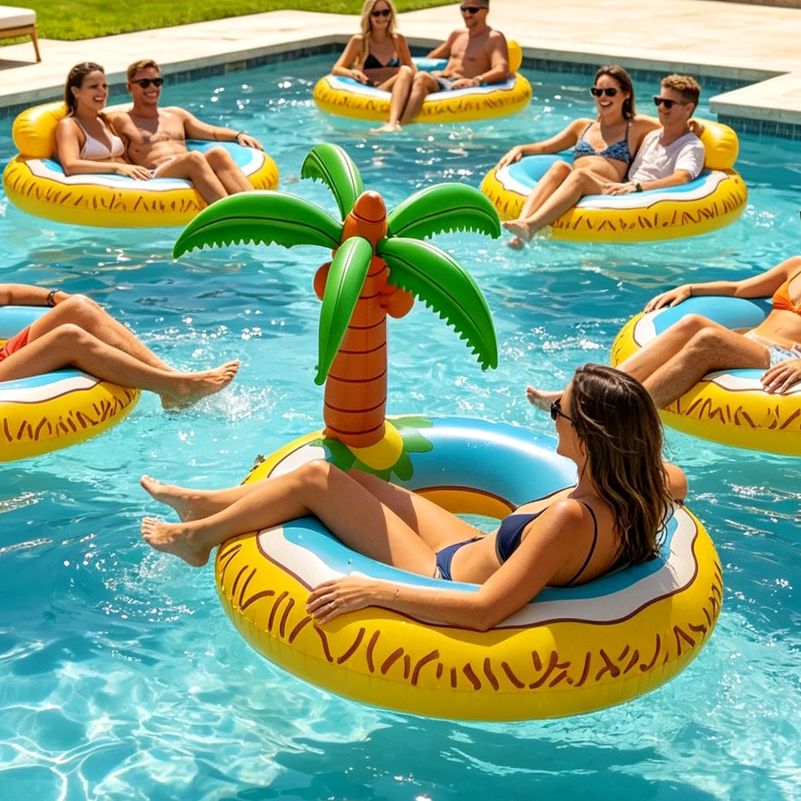 Ciambelle Gonfiabili Divertenti per Adulti Sedia Gonfiabile Galleggiante A | Galleggianti Robusti per Adulti per Lago Fiume Spiaggia Festa Abbronzatura