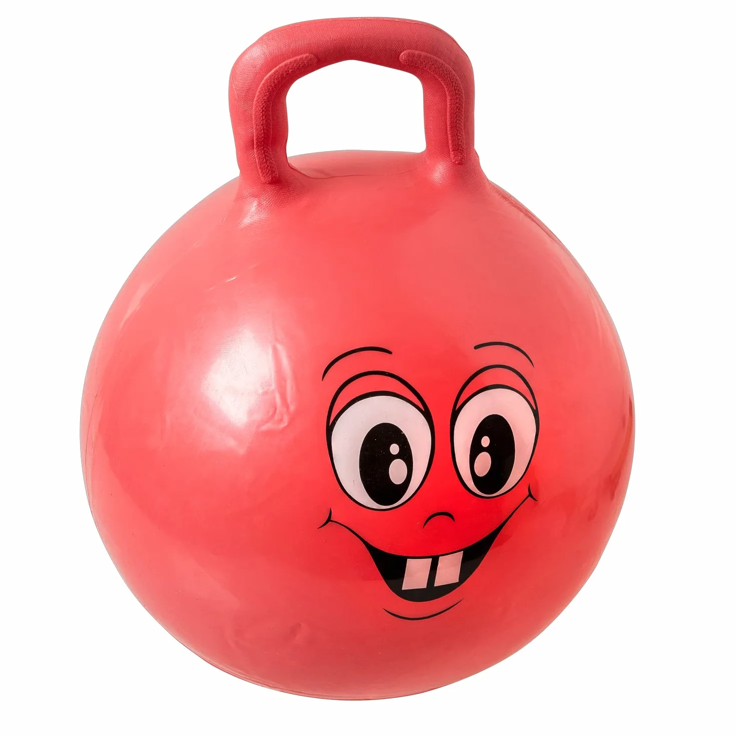 Idena 40093 – Sprung Ball Happy Face, 45 – 50 cm, Rosso