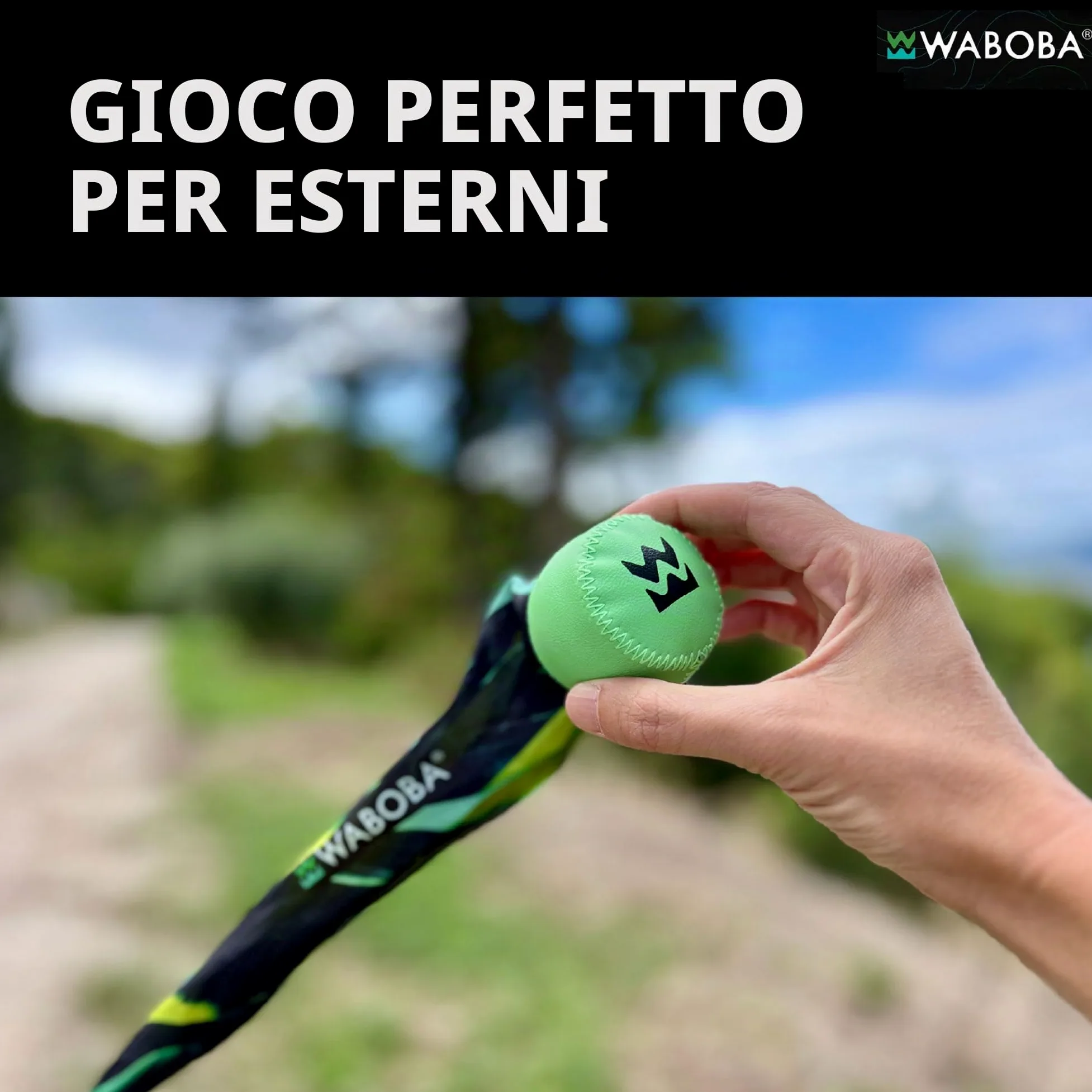 Waboba Tailball - Giocattolo da lancio con coda lunga, 80 cm, per bambini e adulti