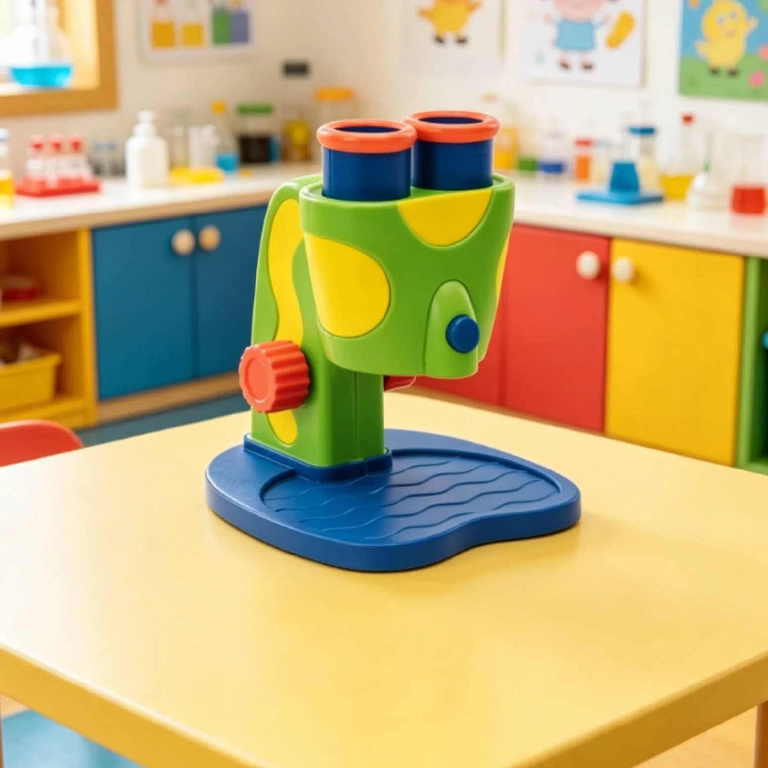 kowaku Microscopio Giocattolo Ottico Microscopio con Luce LED Compatto per Bambini