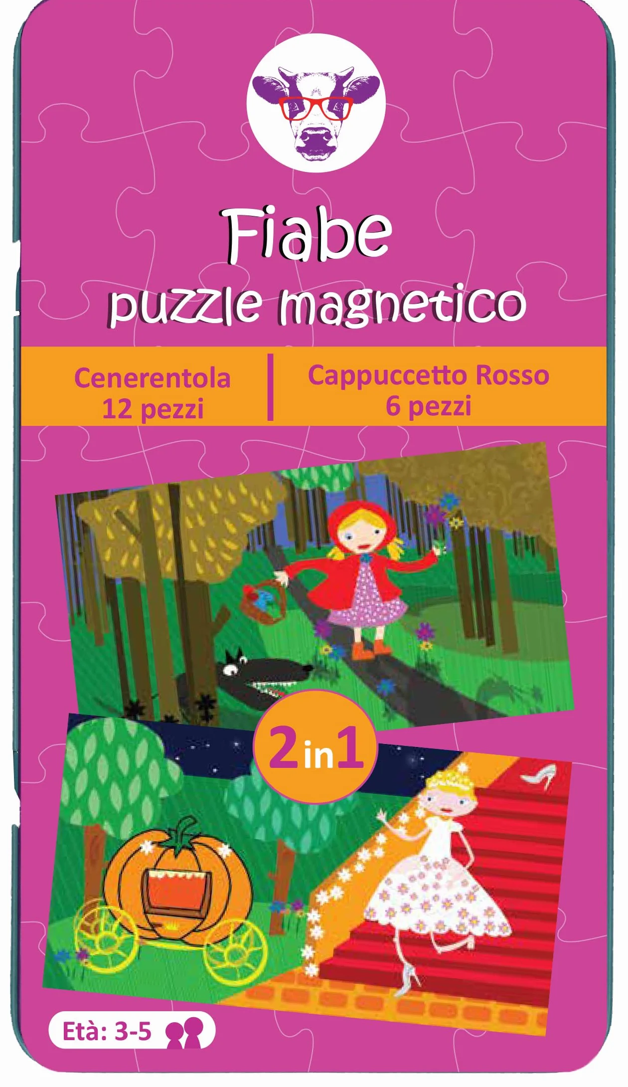 Purple Cow Fiabe puzzle magnetici - Cenerentola, Cappuccetto rosso