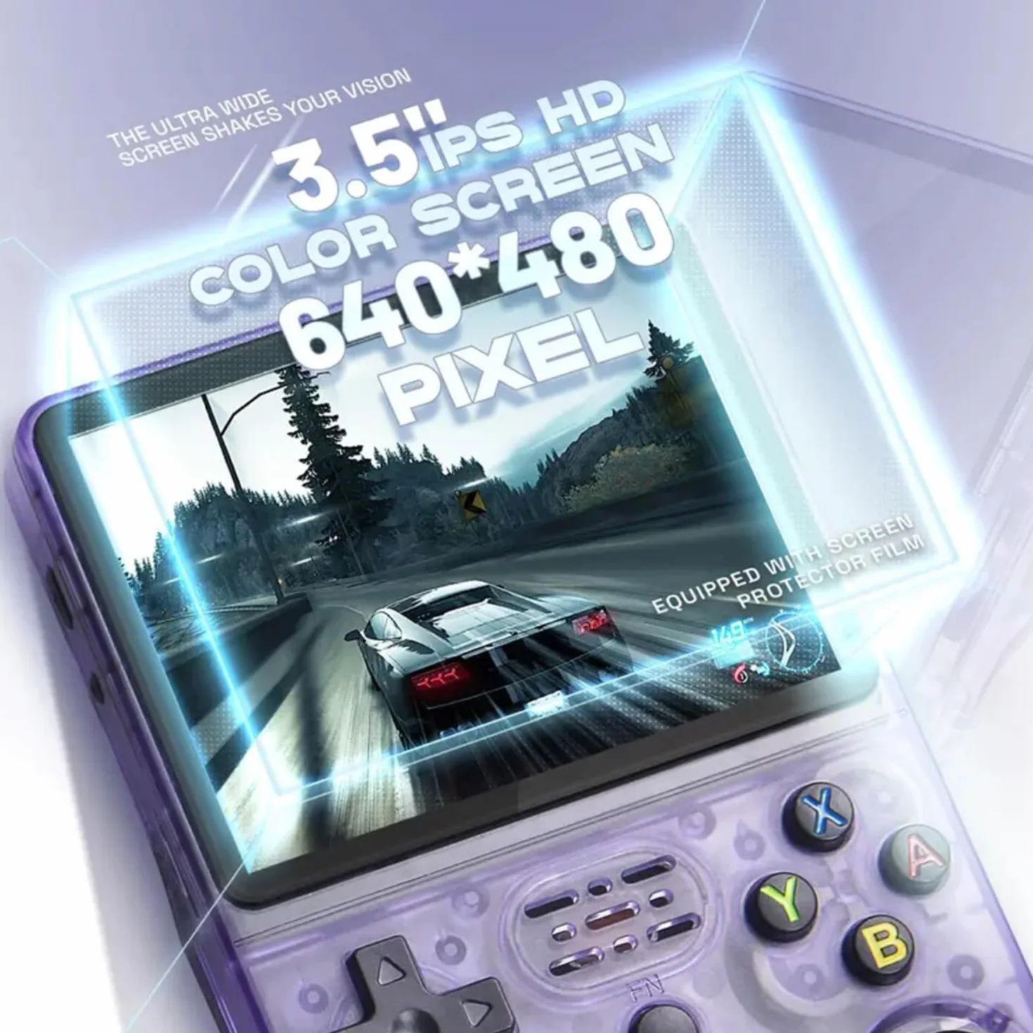 Drqzwp R36S Console Retro Game Portatile aggiornata, Funzione di Archiviazione Manuale, Pulsanti Ergonomici, Oltre 15.000 Giochi Classici Retrò Supporto per l'aggiunta di Altri Giochi (Nero/64G)