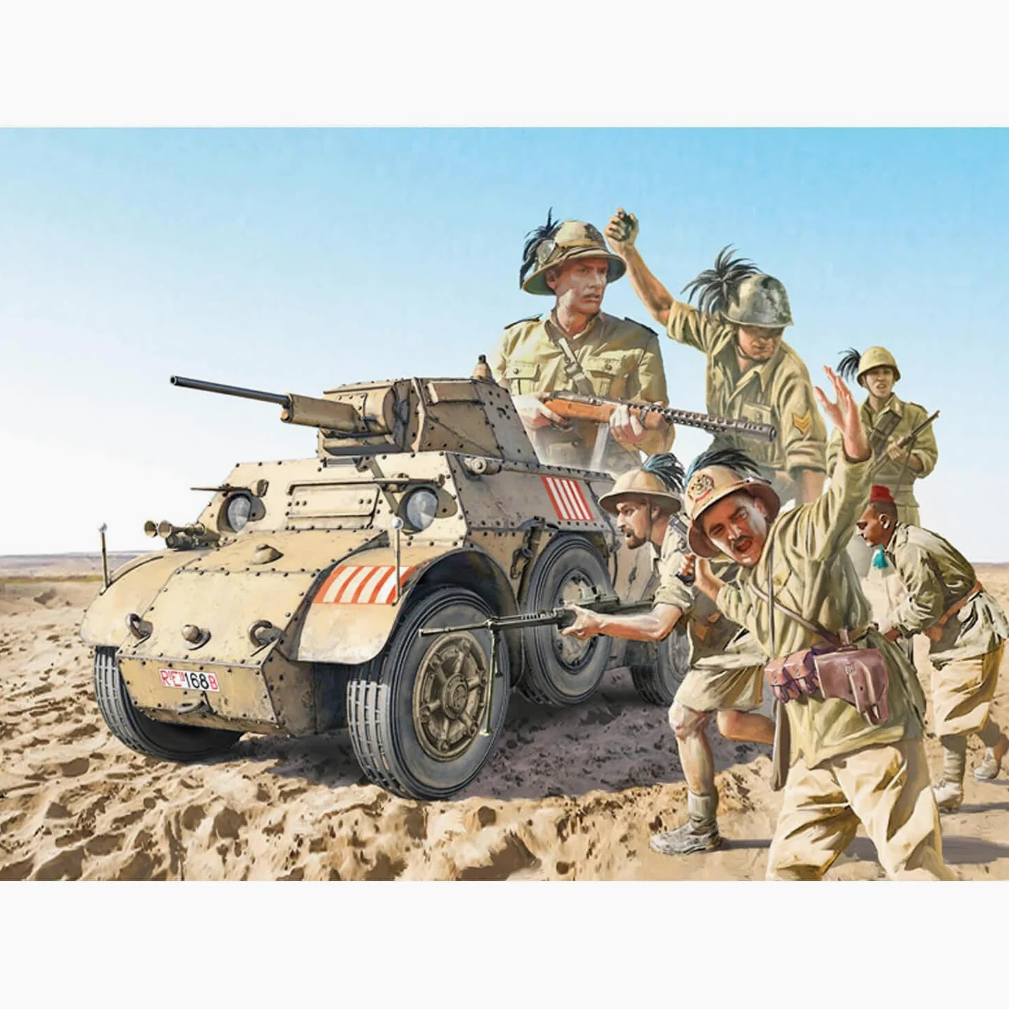 Italeri - 6591 AB 41 with Bersaglieri Italian Infantry, Scala 1:35, Plastic Model Kit, Modello in Plastica da Montare, Modellismo