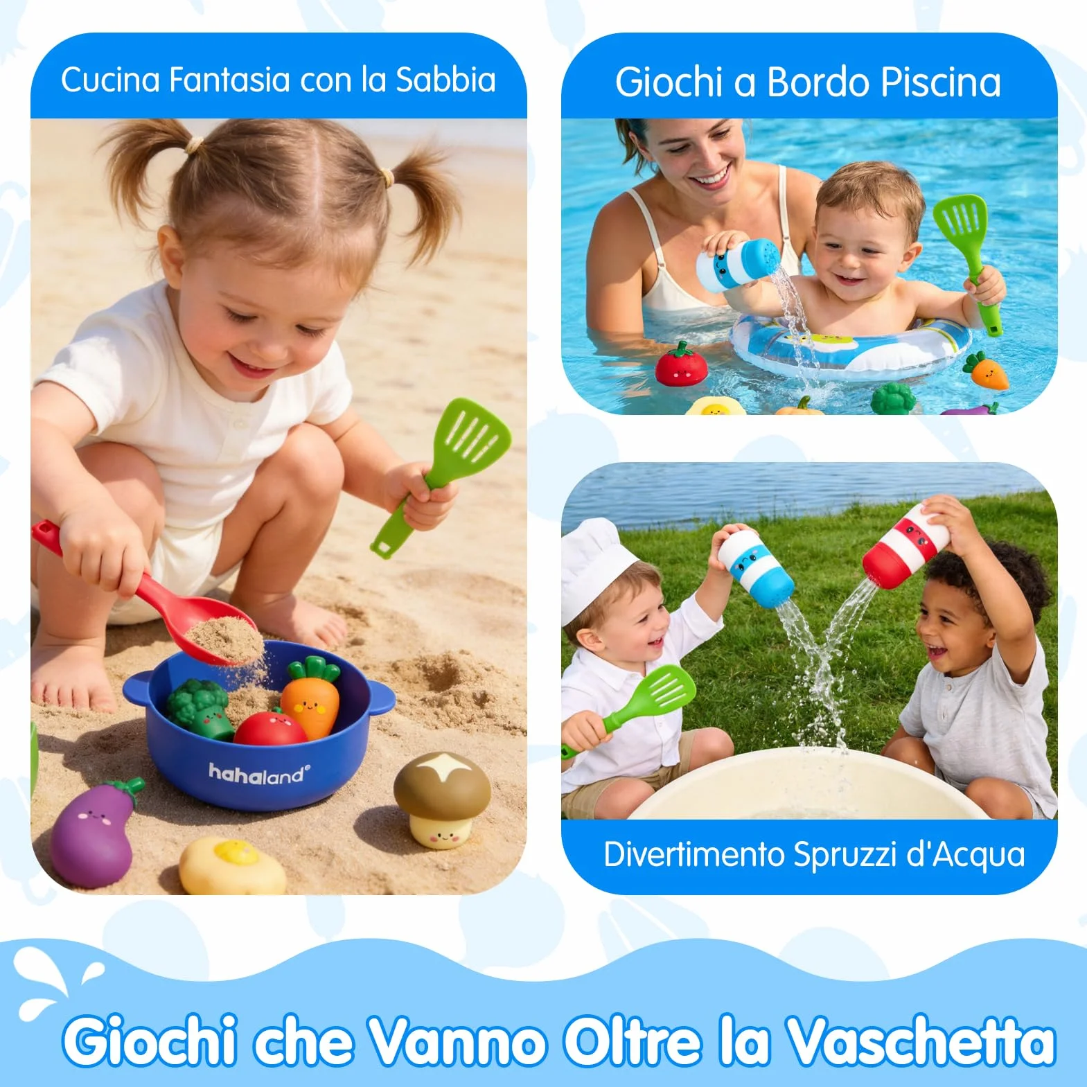 hahaland Giochi Bagnetto Neonato con Colori Mutevoli, 15 PCS Giochi Acqua Piscina Bambini in Silicone, Giocattolo Vasca da Bagno Bimbo Bimba 1 2 3 Anni