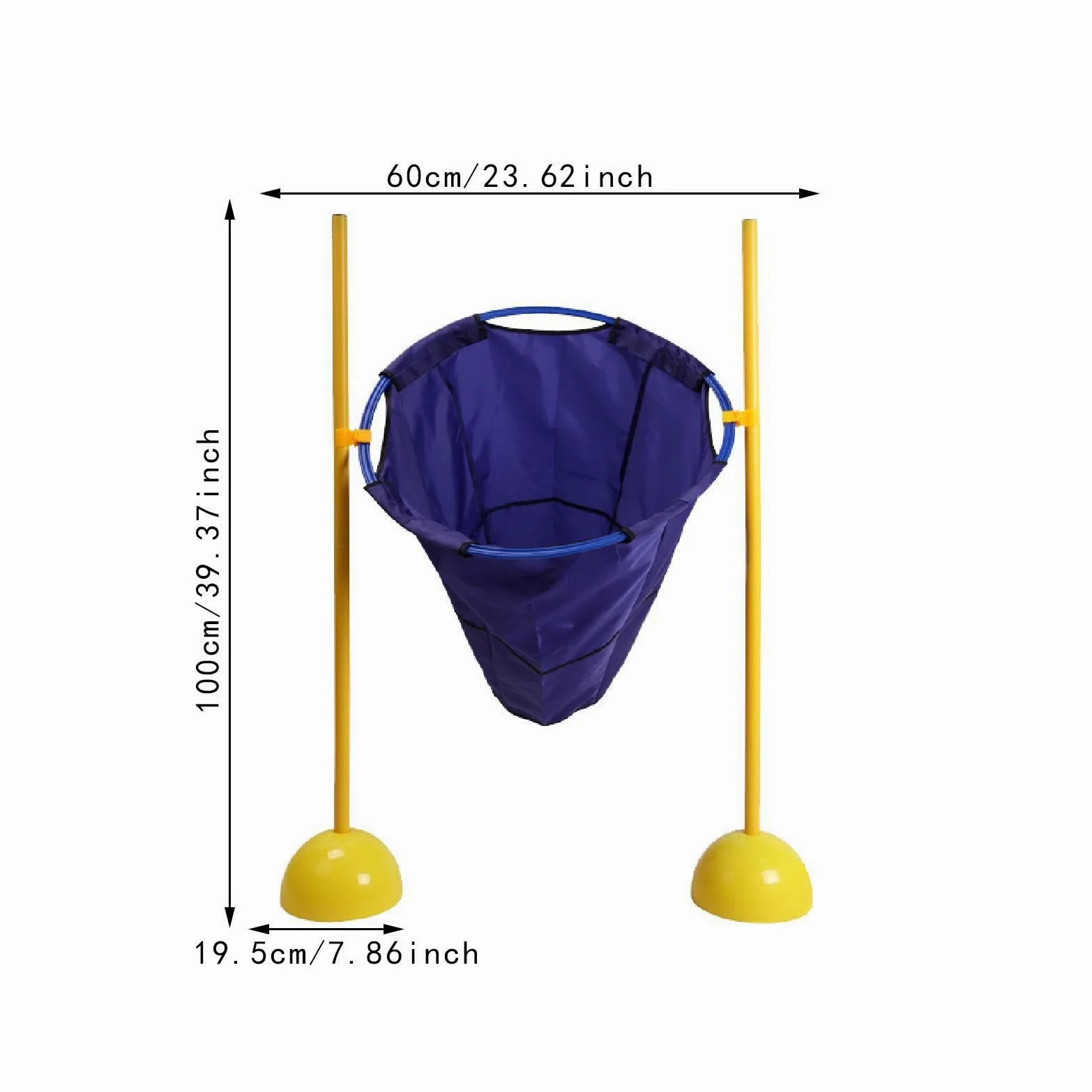 Gioco di Lancio per Interni Ed Esterni, Include 10 Sacchi di Sabbia, attività Divertente per Bambini, Blu