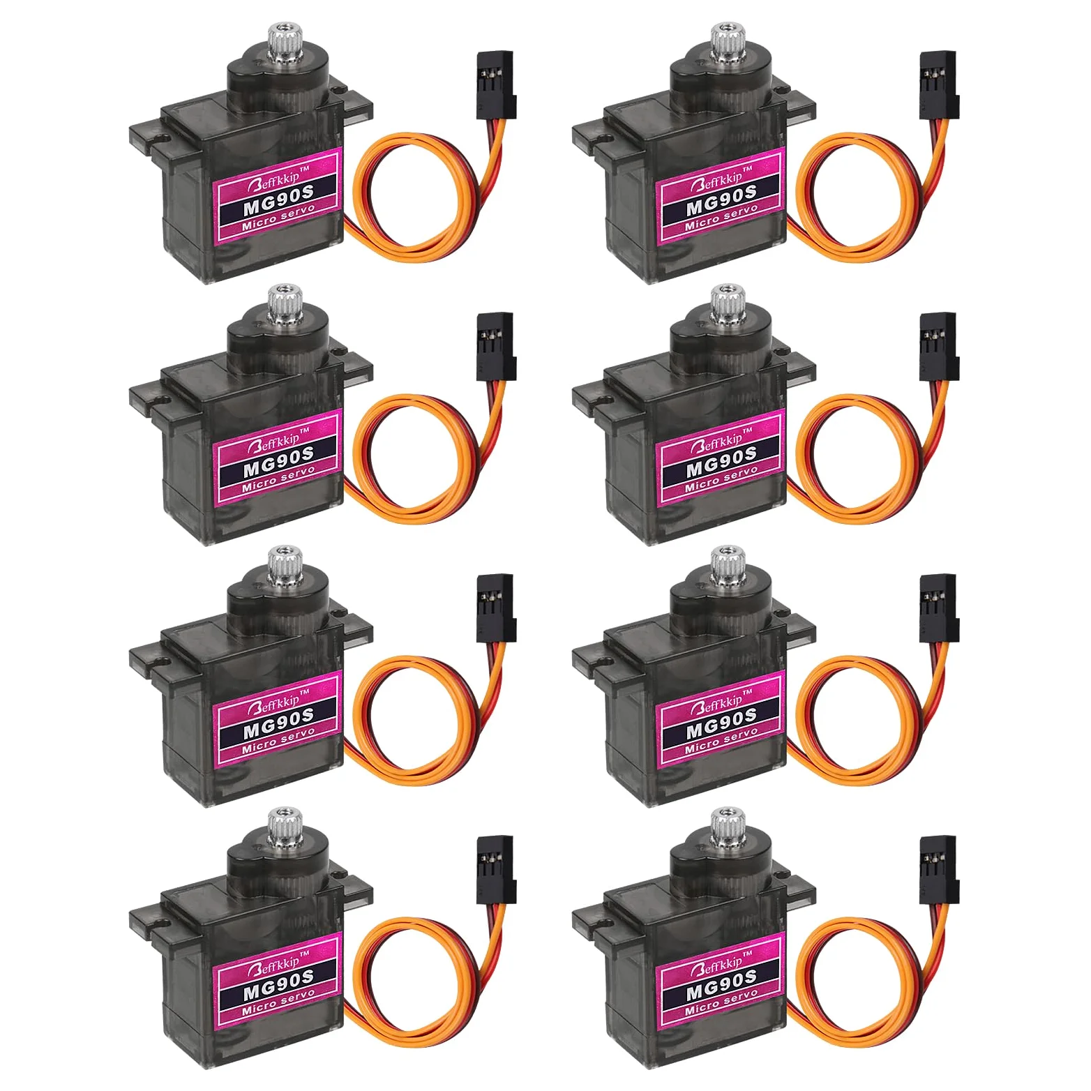 8Pcs MG90S 9g Servo Motore Micro Metal Gear per Robot Car Aereo RC Elicottero Arduino