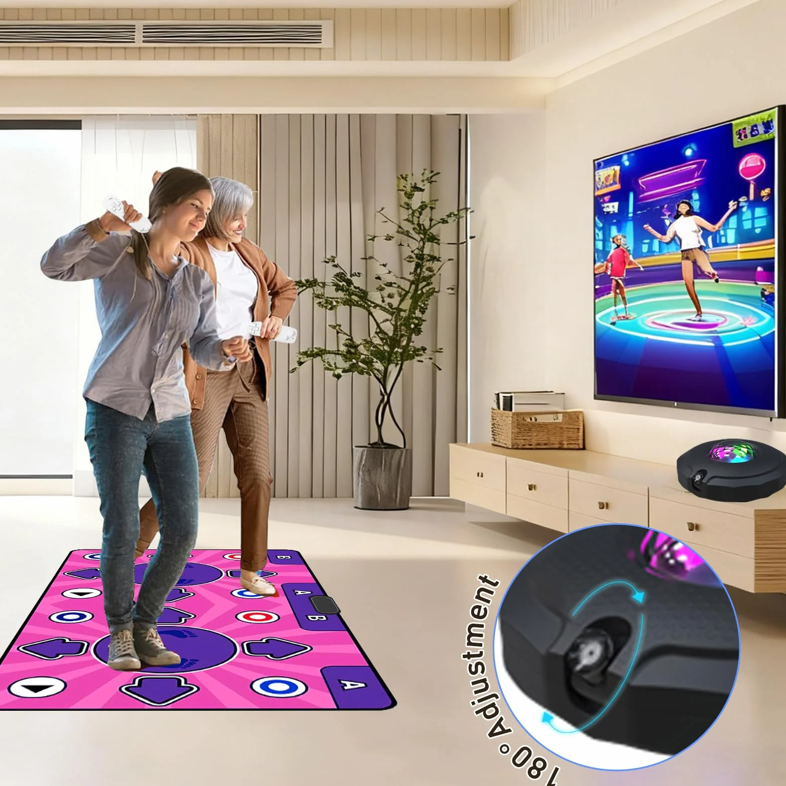 Interaktywny Tappetino da Ballo z Kamerą AR HDMI 100+ Gier Antypoślizgowy Dla Dzieci