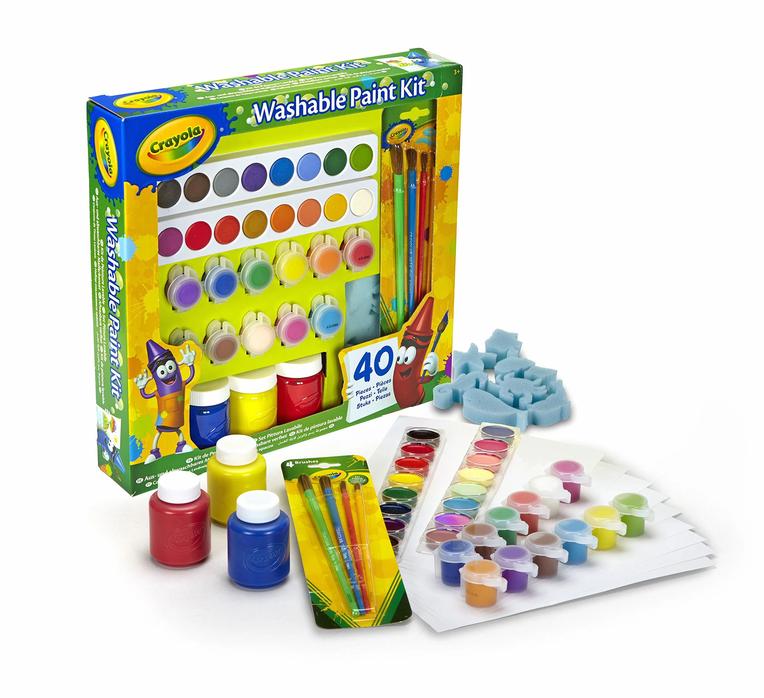 CRAYOLA Set Pittura Lavabile 40 Pezzi, attività Creativa per Bambini