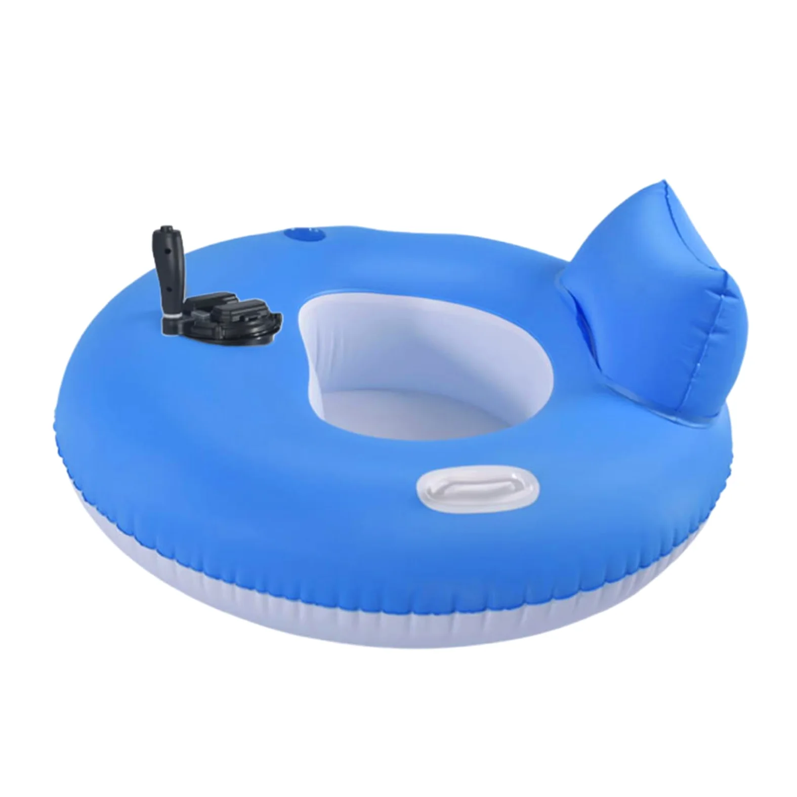 Galleggiante a tubo gonfiabile Balsa elettrico con schienale | Sdraio galleggiante per il riposo acquatico, da usare in lago, stagno, spiaggia, fiume, piscina ed estate