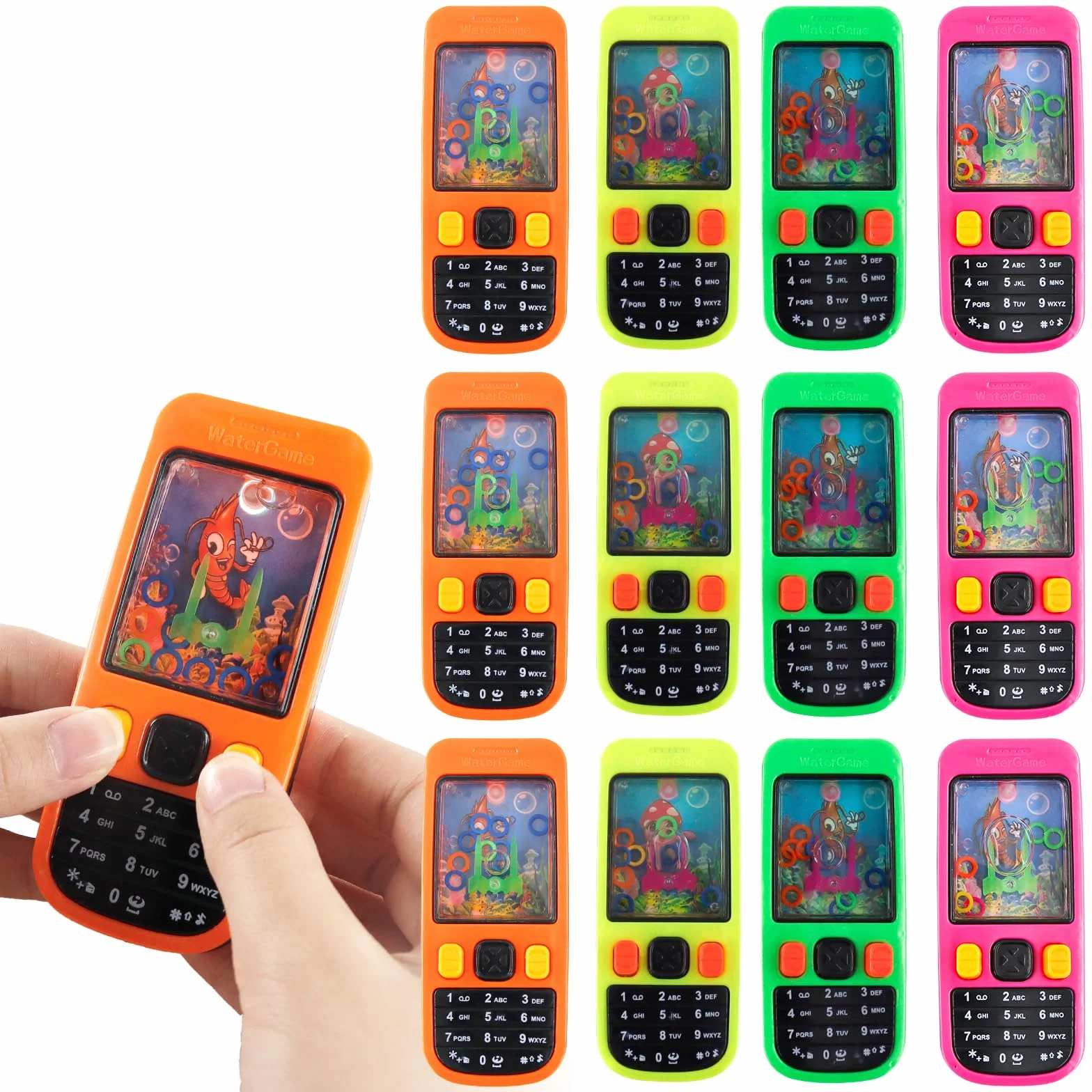 Flipper ad Acqua,12 Pezzi Gioco Anelli D'acqua Giocattolo,Mini Flipper ad Acqua per Ragazze e Ragazzi,Gioco da Viaggio,Regalini Compleanno Bambini,Pinata,Riempimento Festa,Piccoli Regali