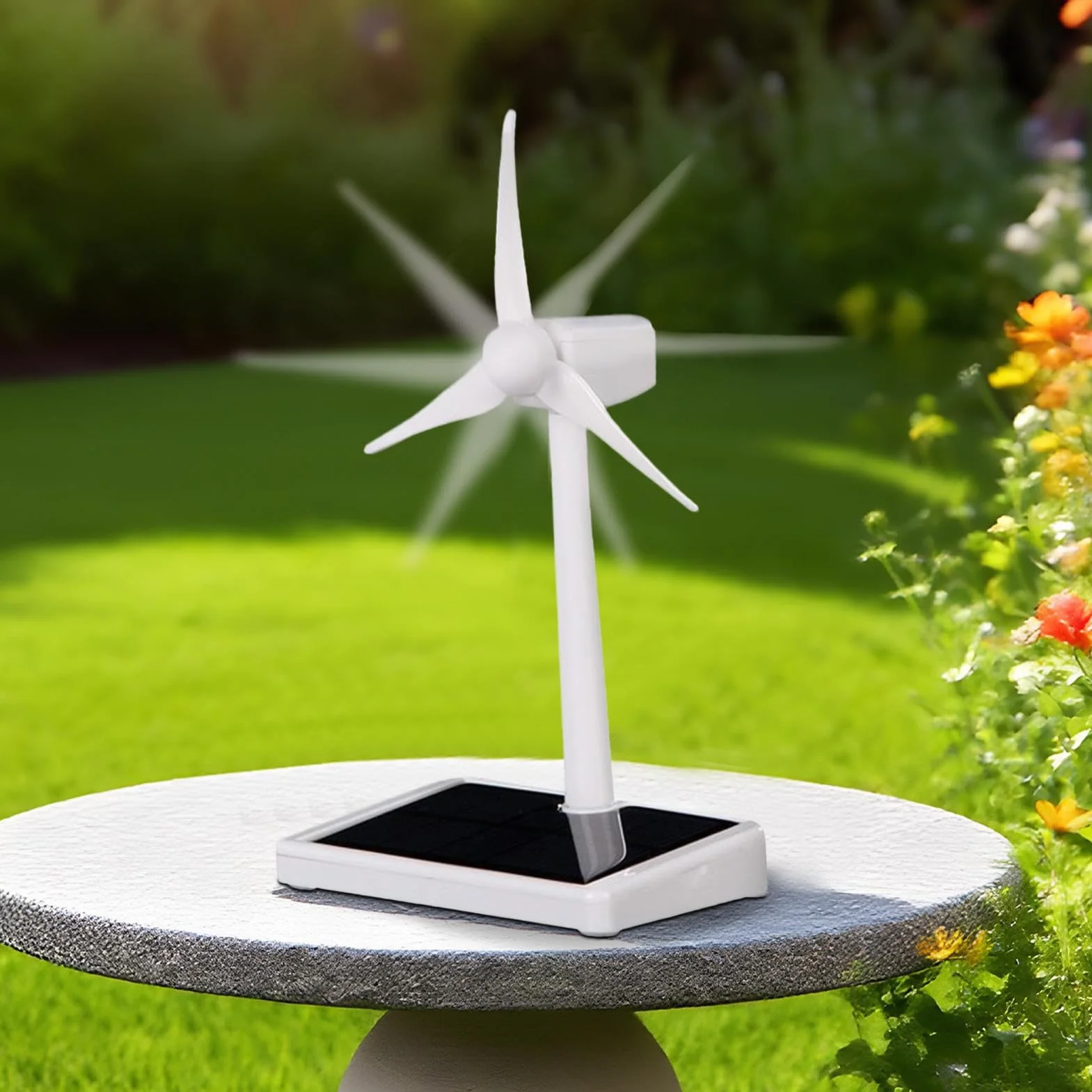 Mulino a vento ad energia solare kit scientifico energie rinnovabili ornamento rotante scrivania pannello fotovoltaico
