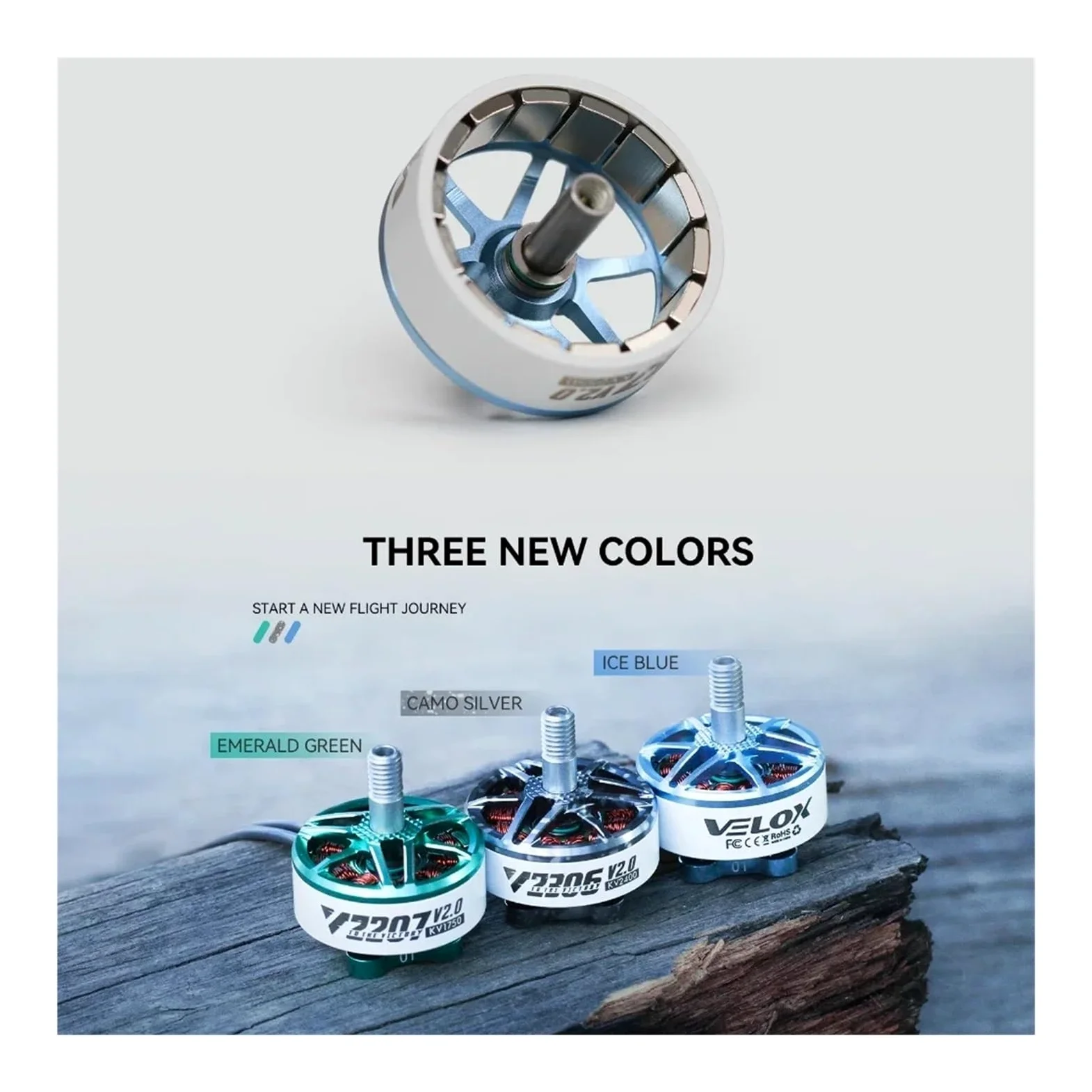 V2207 V2.0 5" FPV Racing Drone Motore 1750KV 1950KV 2550KV senza spazzole 4-6S