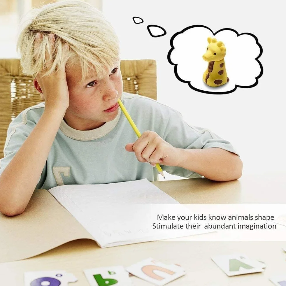 LURICO 36 pz Gomme da Cancellare a Forma di Animali per Scuole, Alunni, cancelleria Scuola Giocattolo Creativa, premi di giochi, carnevali e materiale scolastico