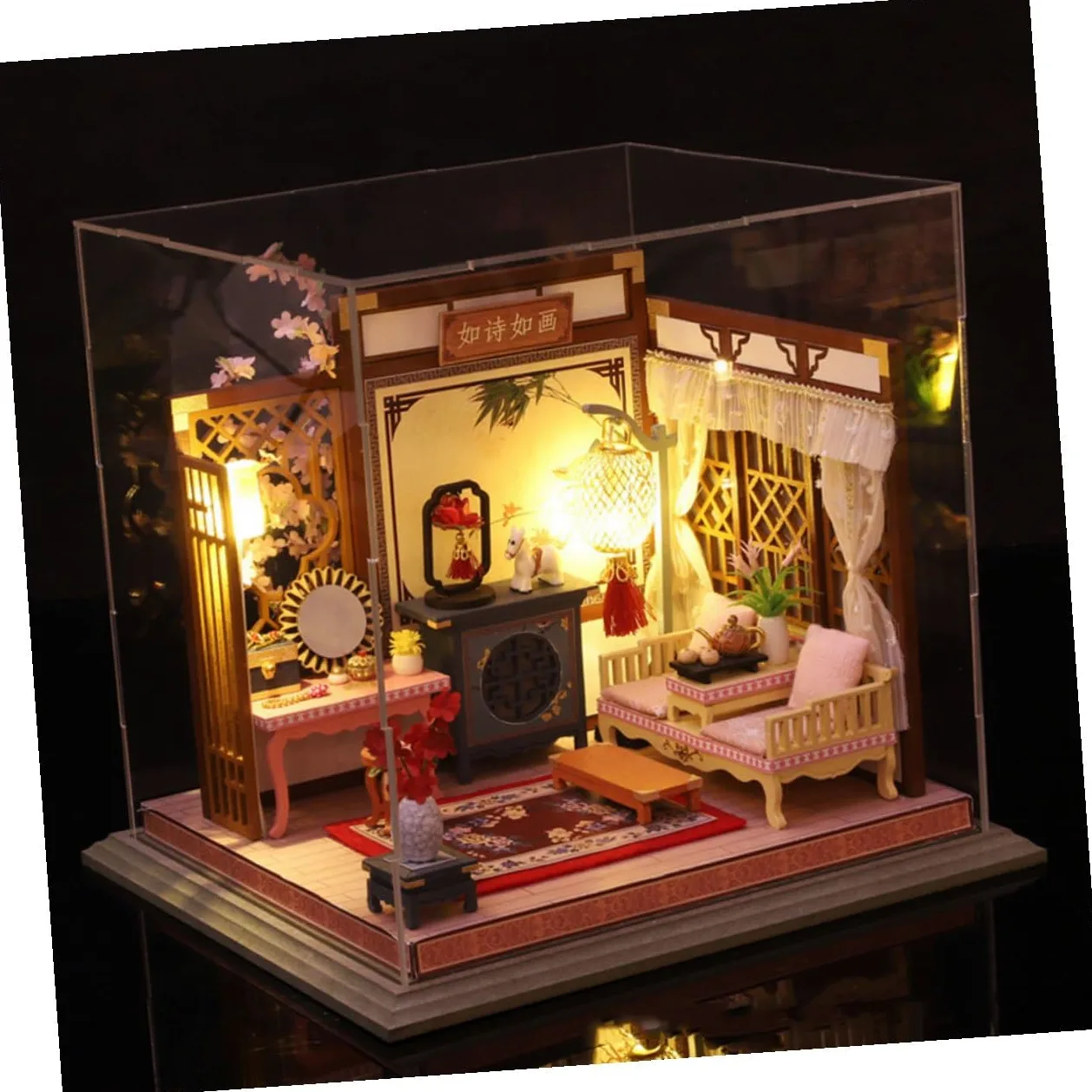Casa in Miniatura Kit per Casa Decorativa Fai da Te Resistente all Usura Materiale di Buona Qualità
