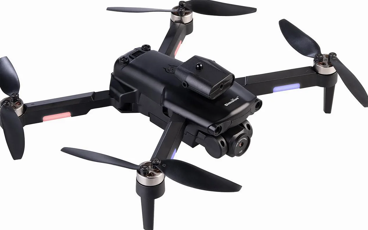 Simulus quadricottero: Droni RC Wi-Fi, pieghevole, con telecamera HD (drone quadricottero, drone pieghevole quadcopter, LED)