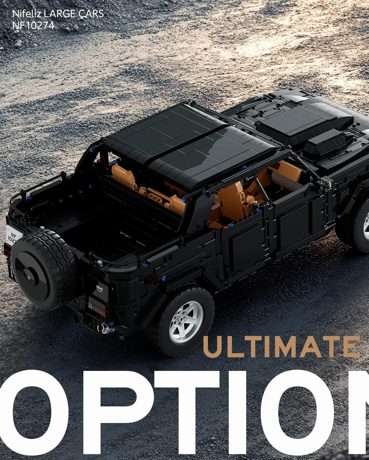 Nifeliz L002 Set di costruzioni di Auto Fuoristrada per adulti, Modellino di Auto da Collezione Scala 1:8 da Costruire, Offroad Regalo per Uomo, Donna, Lui o Lei (3983 pezzi, NF10274)